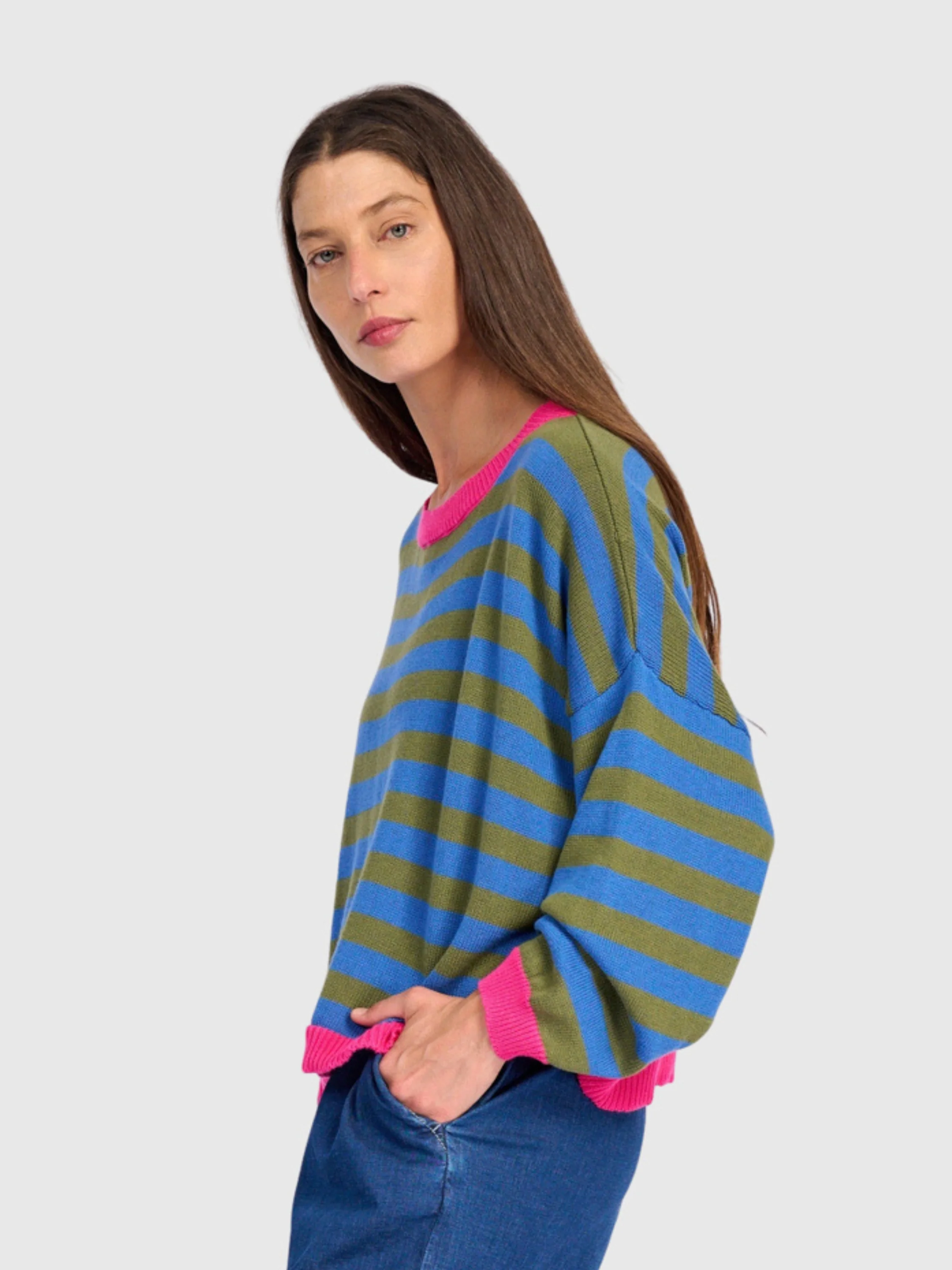 Loose Sweater in Indigo
