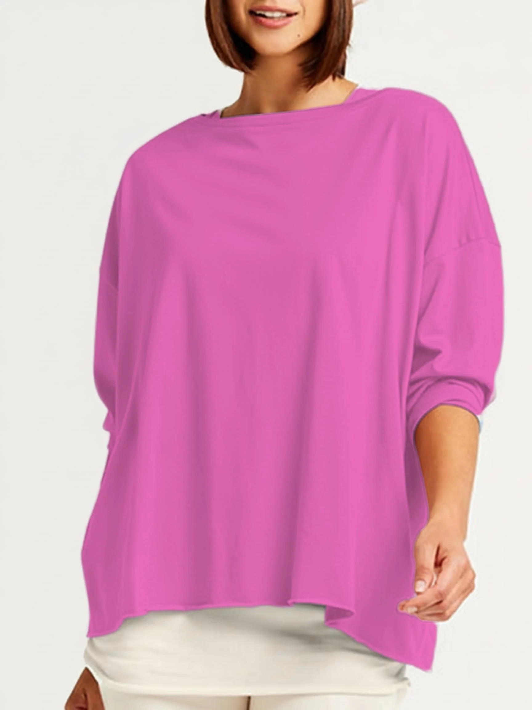 Luxury Boxy T in Peony