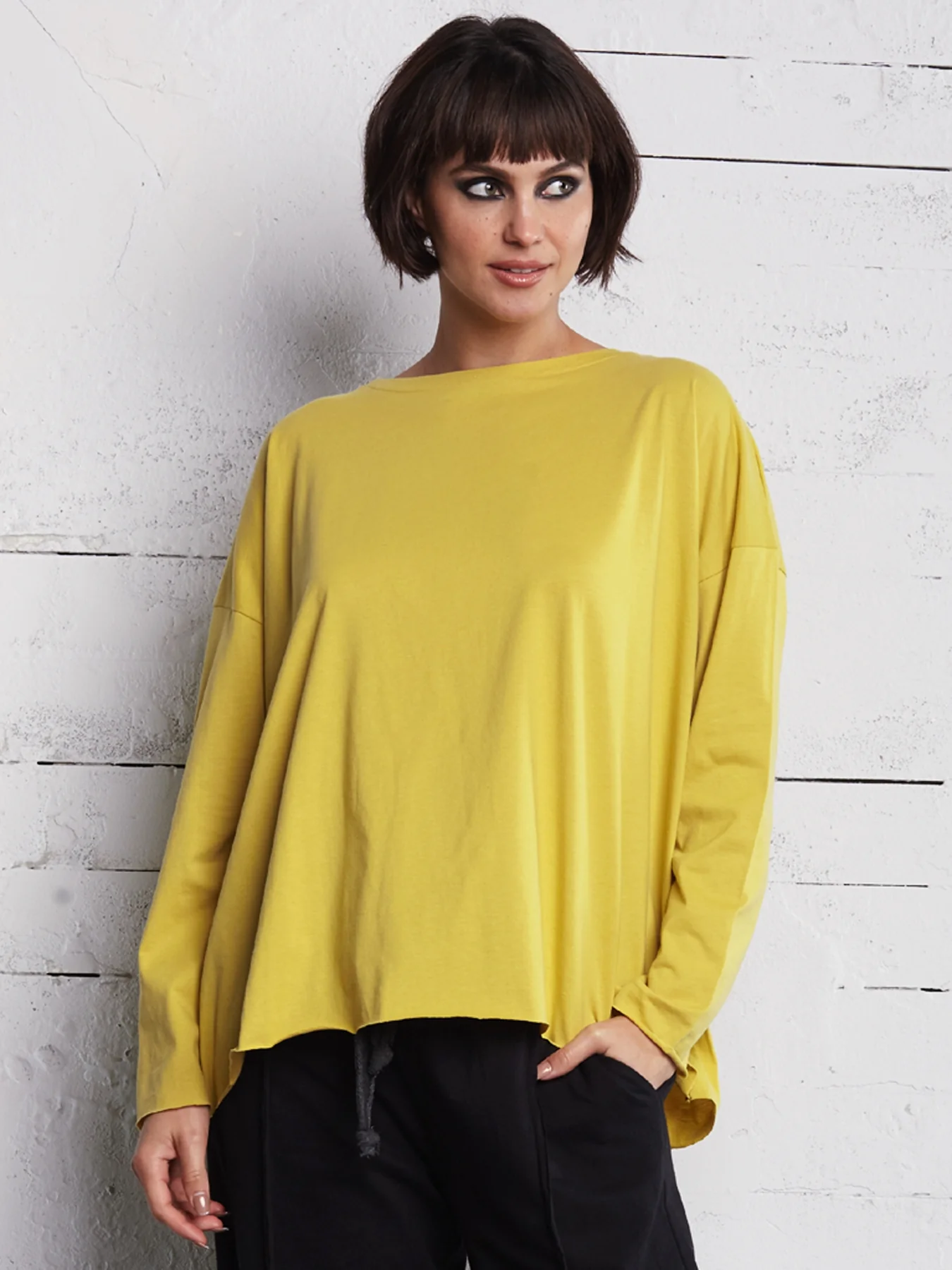 Luxury Boxy T in Chartreuse