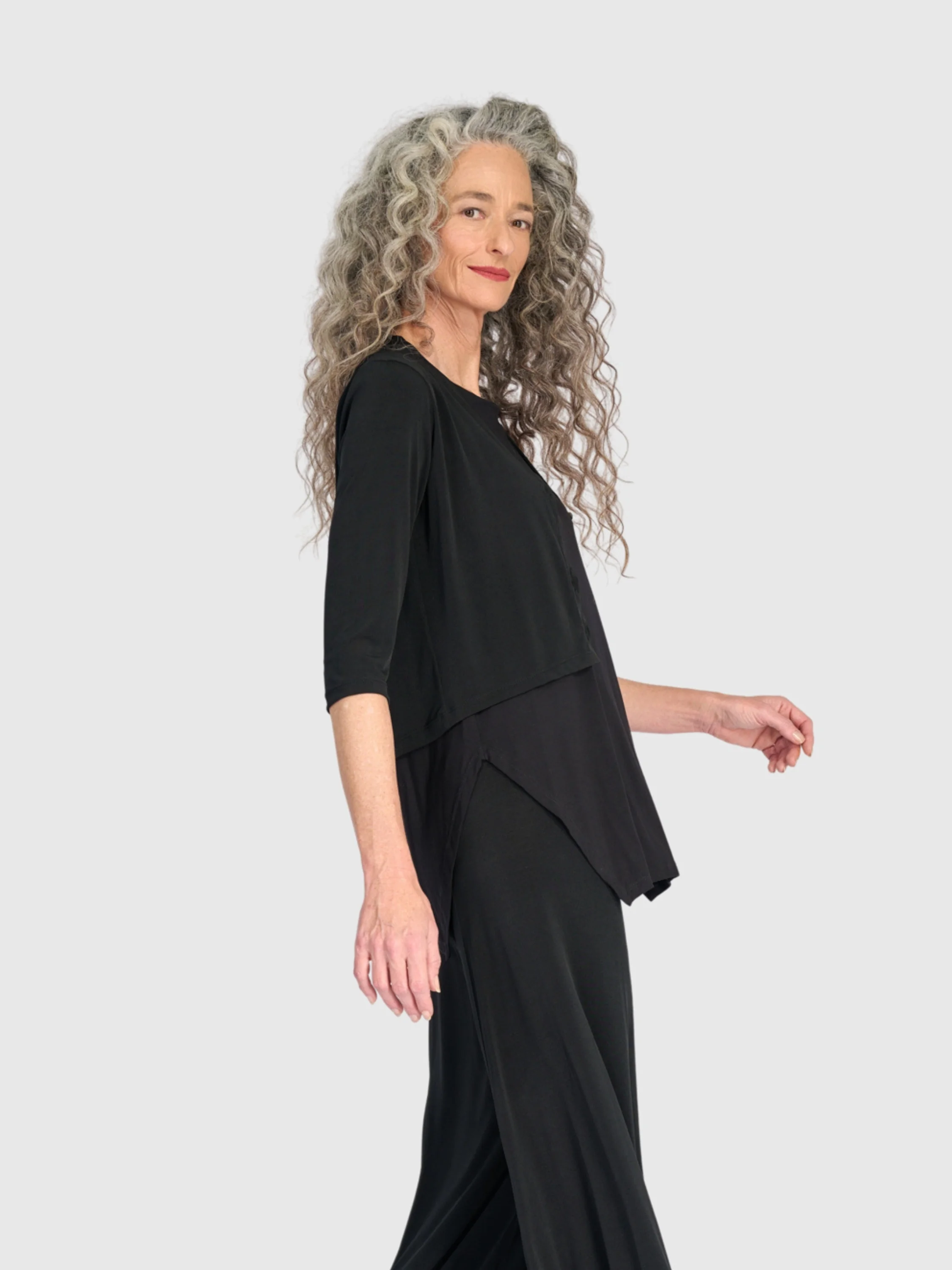 Matte Jersey Crop Cardigan in Black
