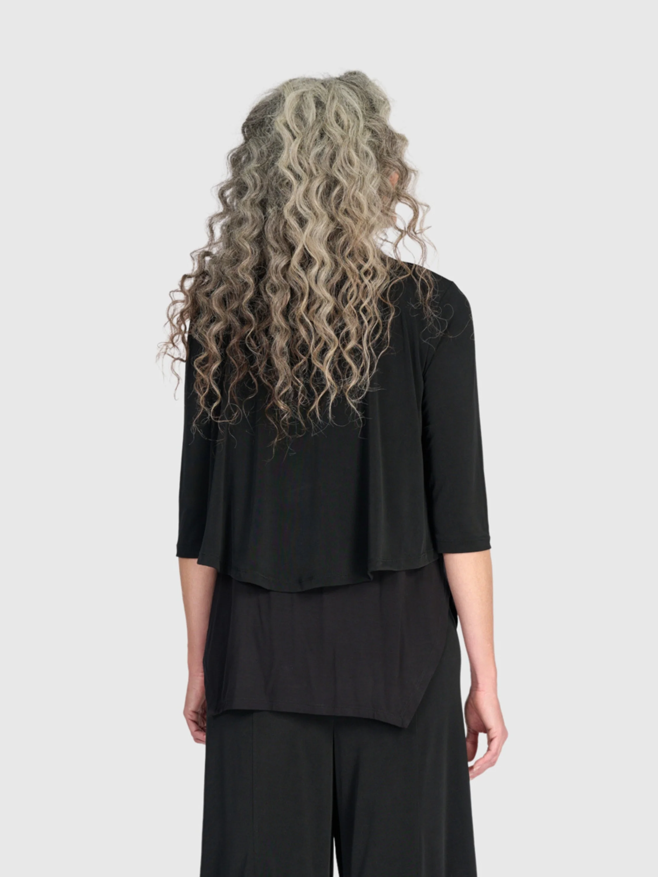 Matte Jersey Crop Cardigan in Black