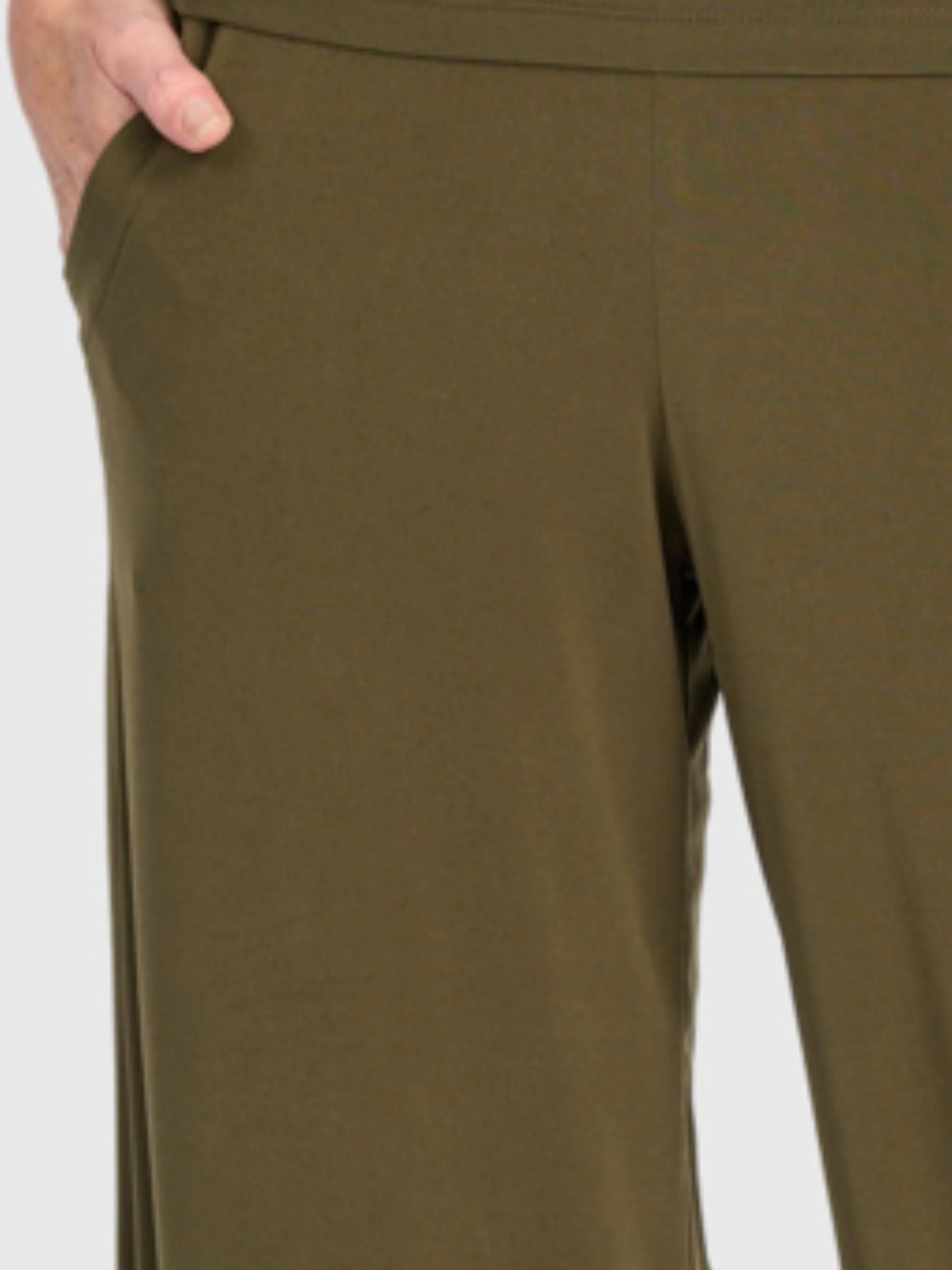 Matte Jersey Flow Pants in Khaki