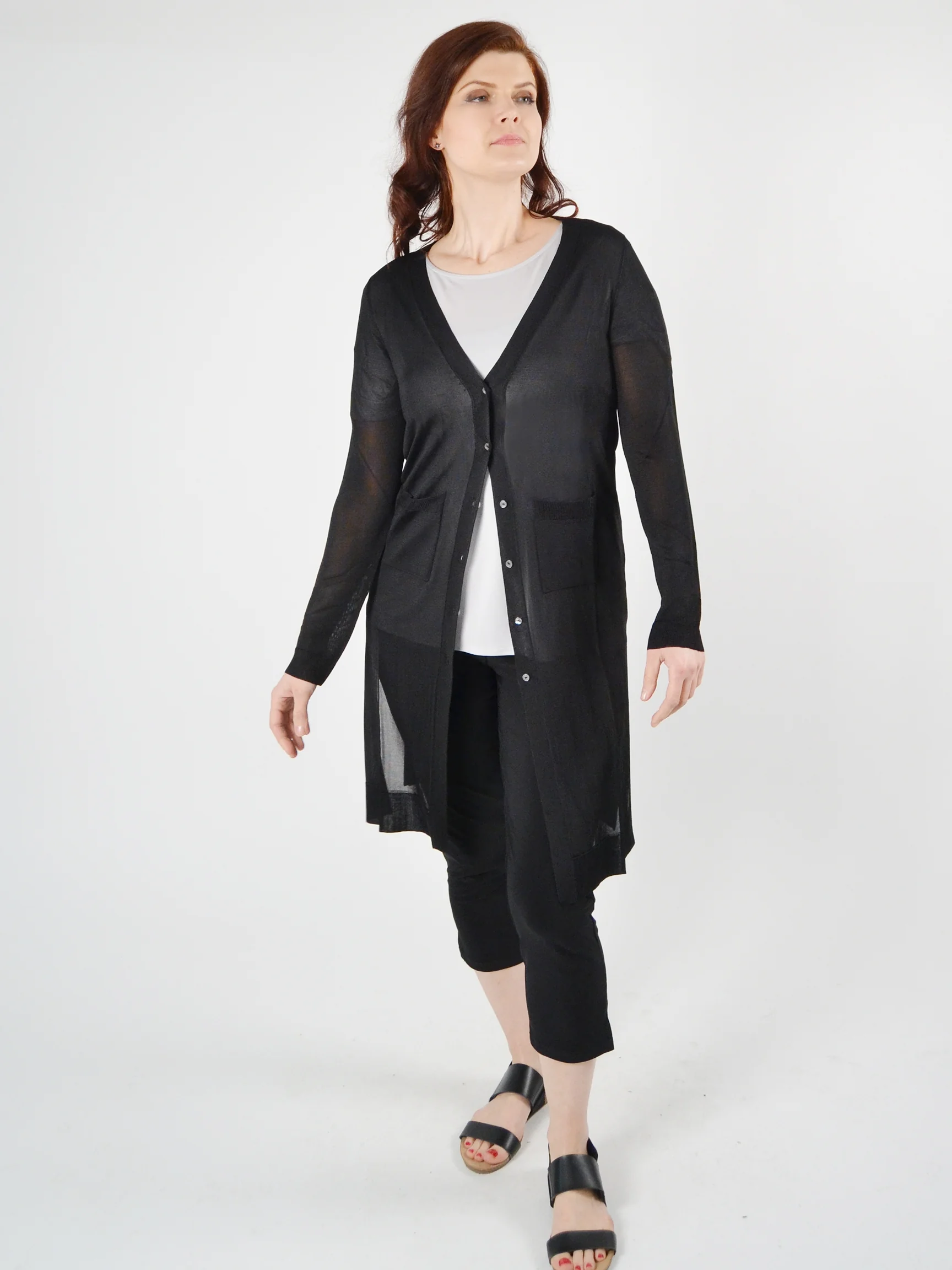 Maxi Cardigan in Black