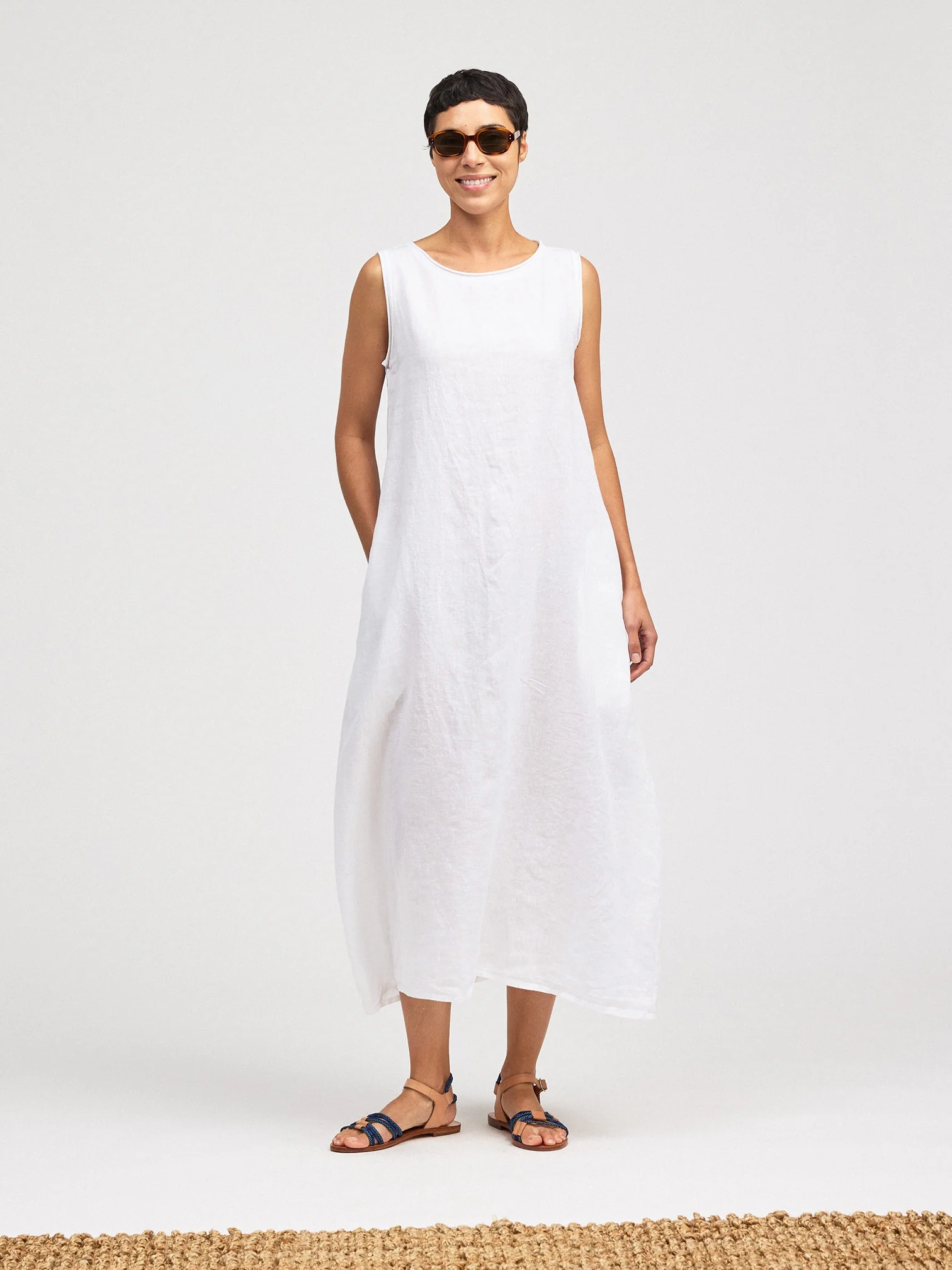 Maxi Tank Dress in White