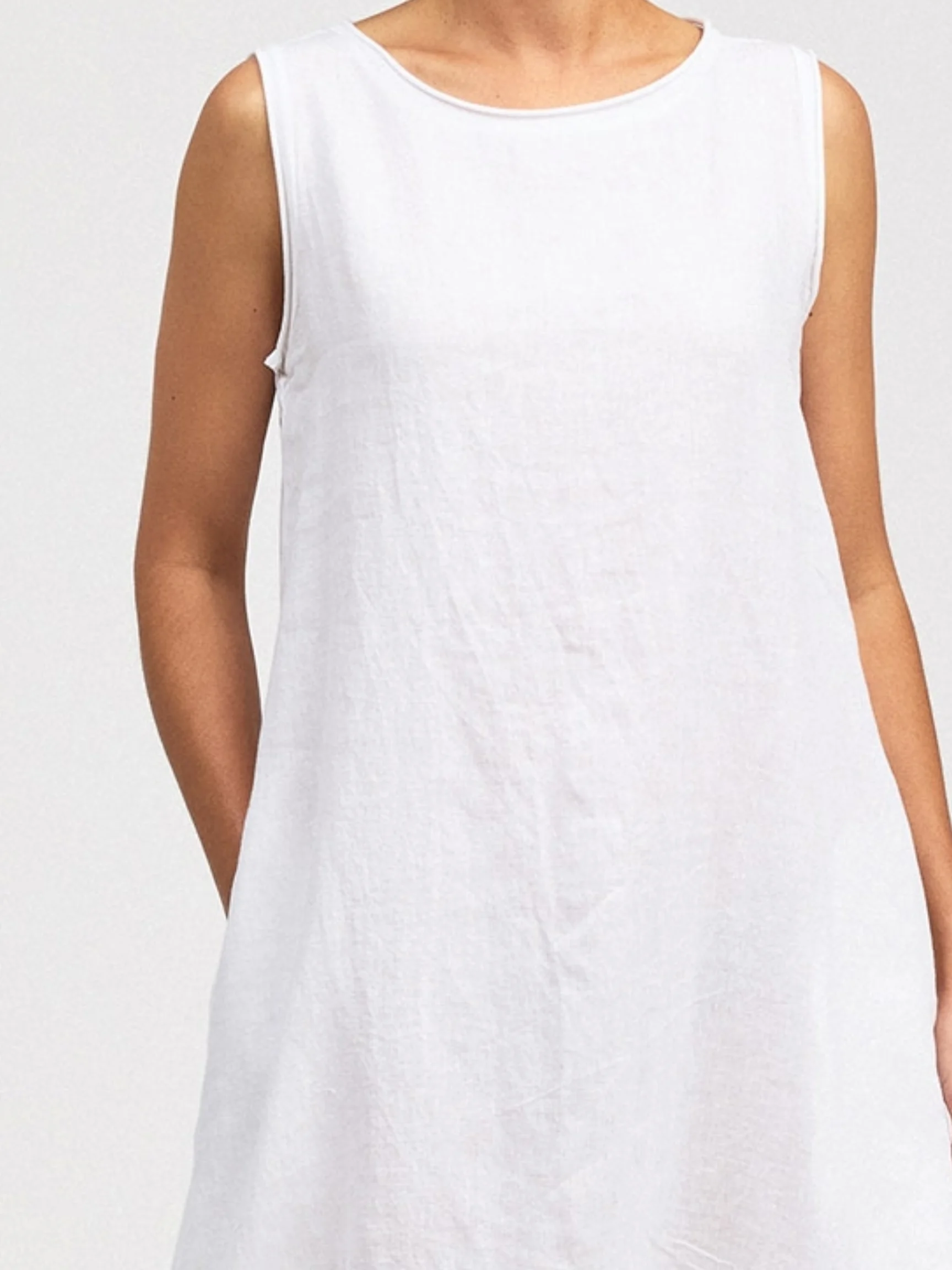 Maxi Tank Dress in White