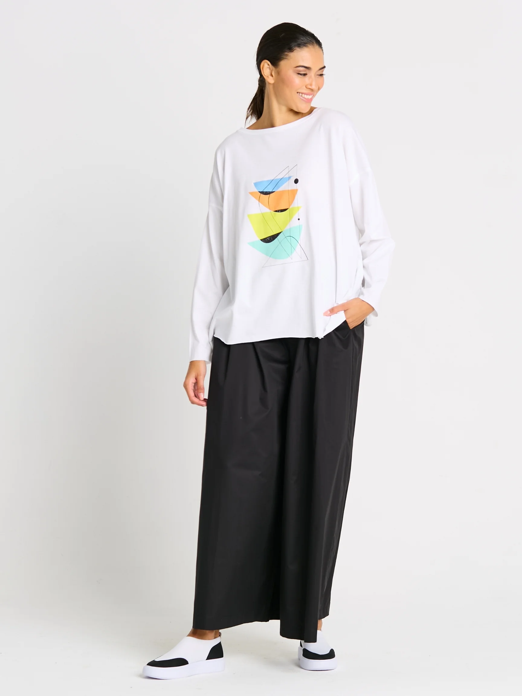 Mid Century T in White