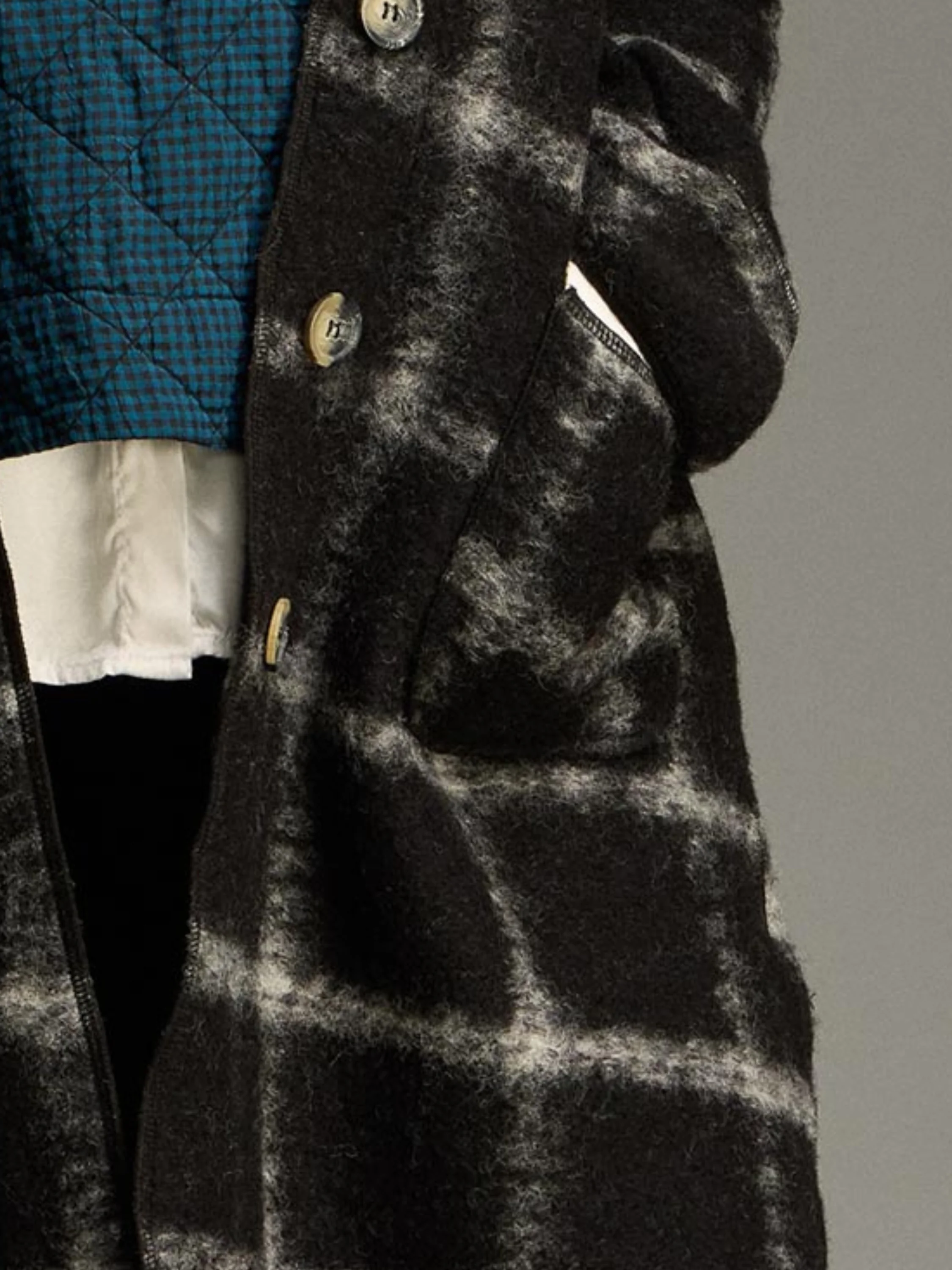 Mid Length Coat in Black
