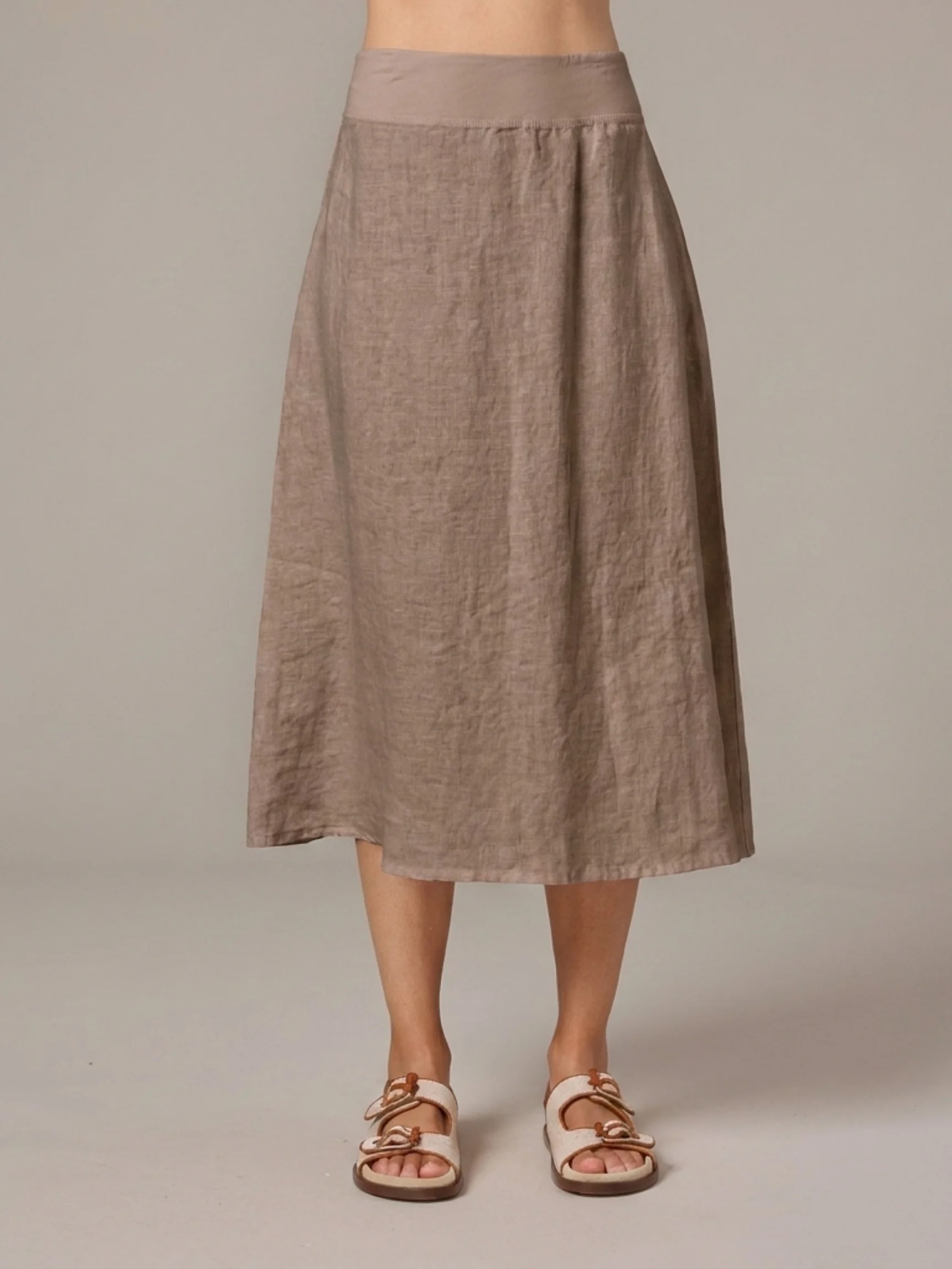 Midi Aline Skirt in Balsam Green
