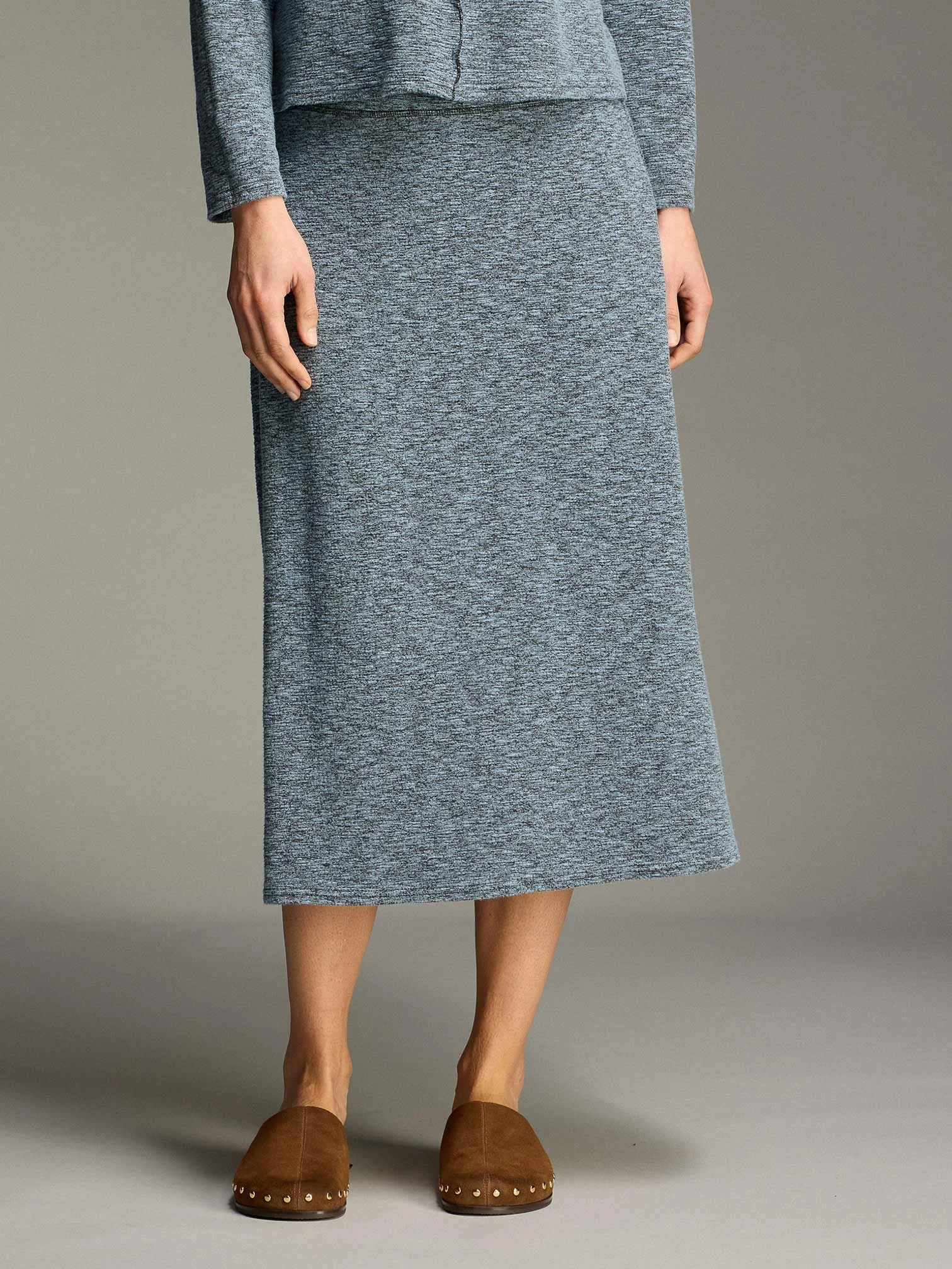 Midi Aline Skirt in Chambray