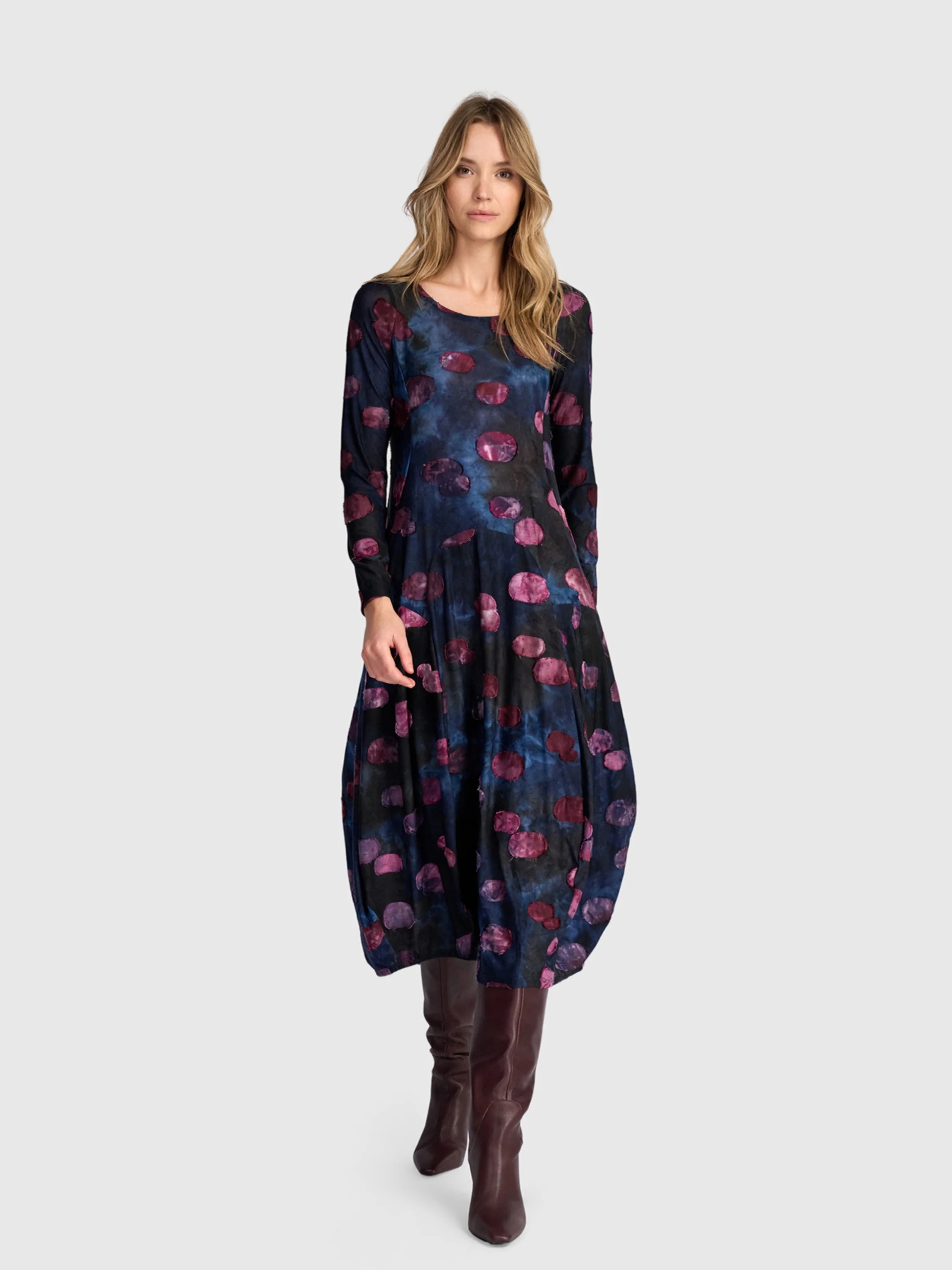 Midnight Dot Dress in Midnight