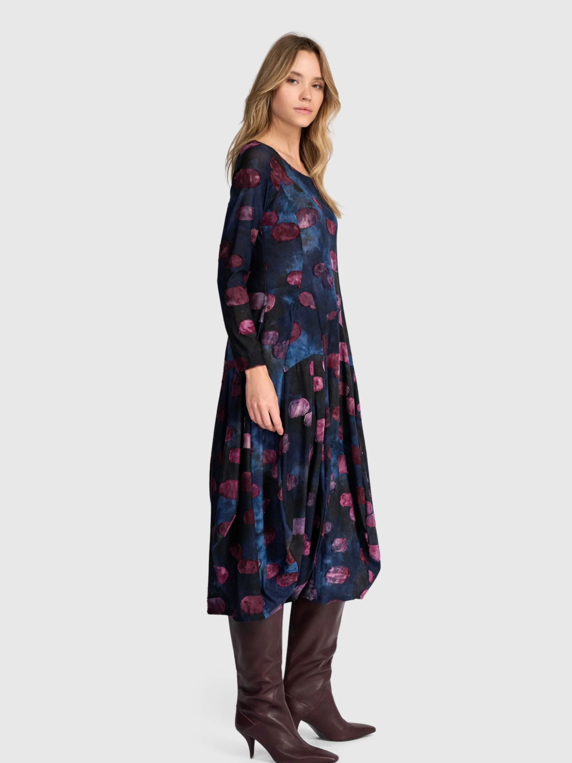Midnight Dot Dress in Midnight