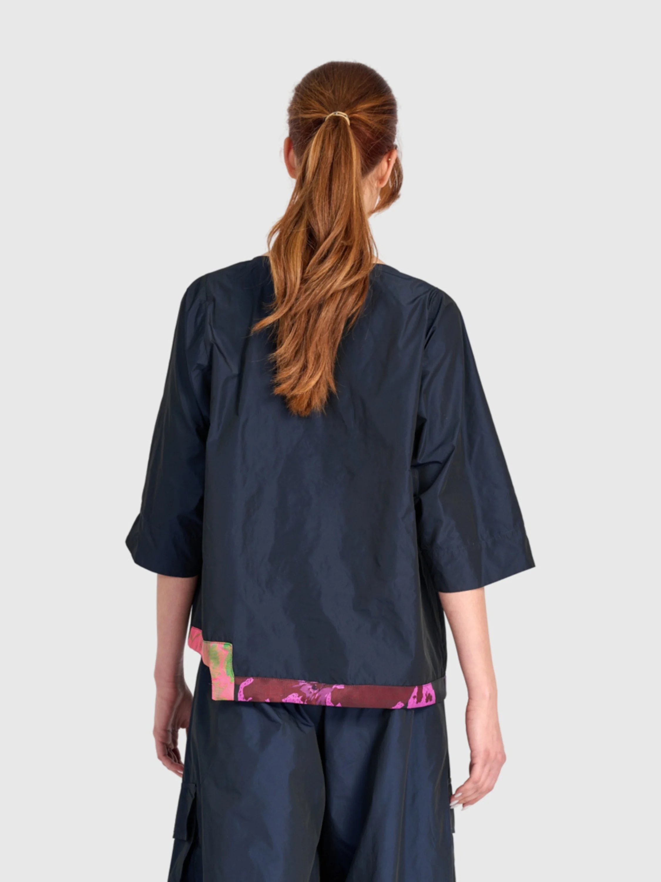 Midnight Trim Top in Navy