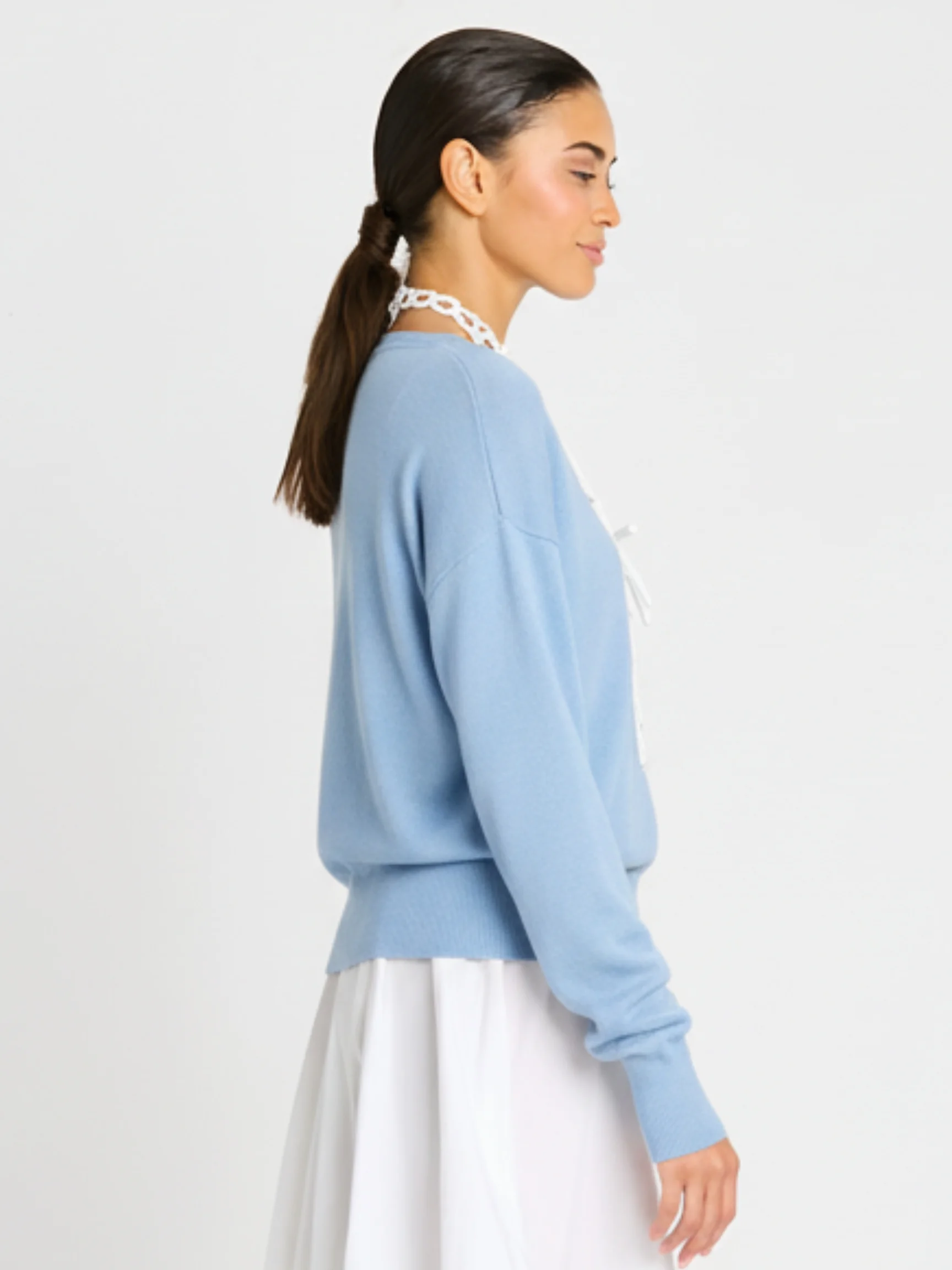 Mini Knit Sweater in Cameo