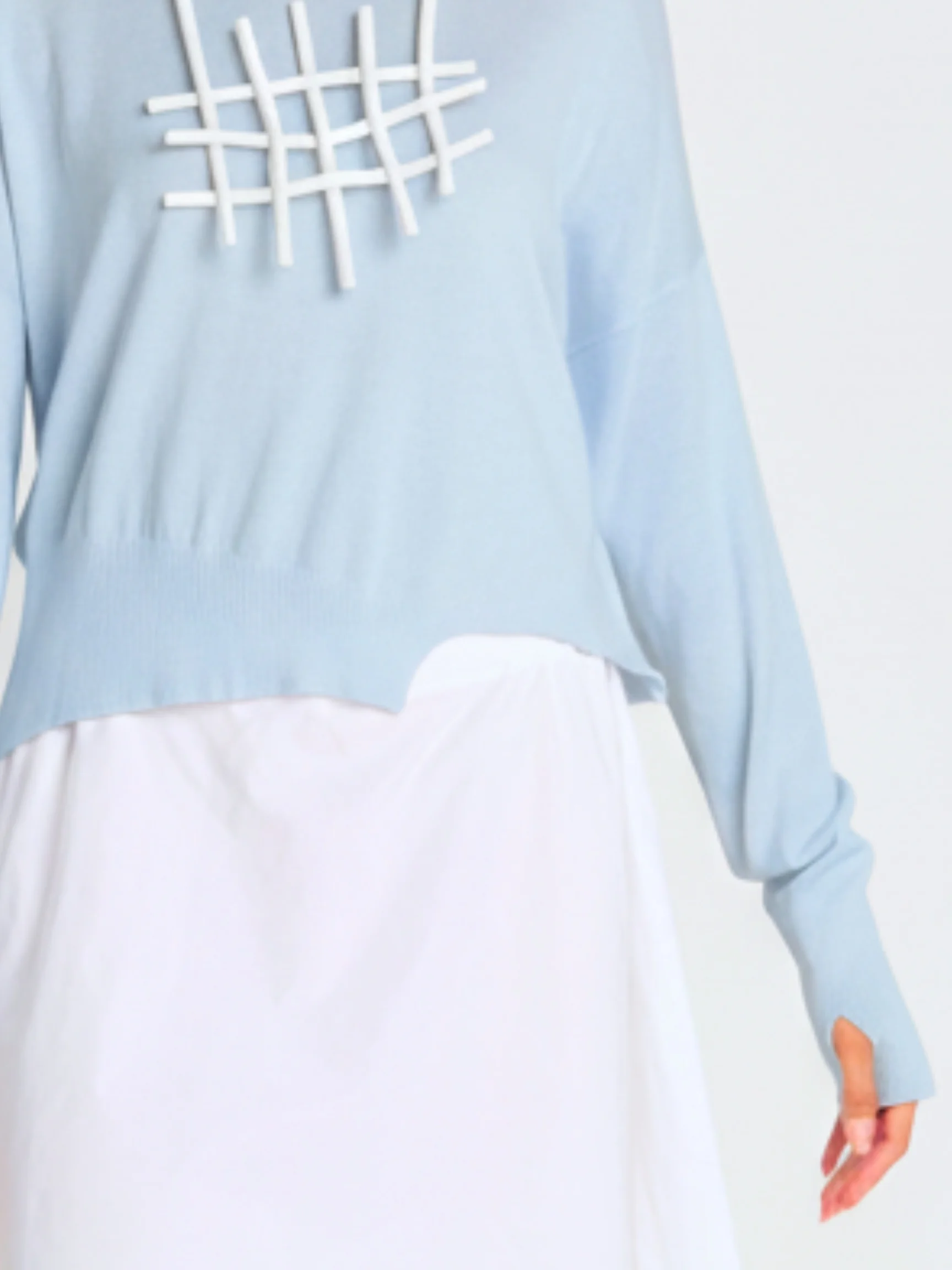 Mini Knit Sweater in Cameo
