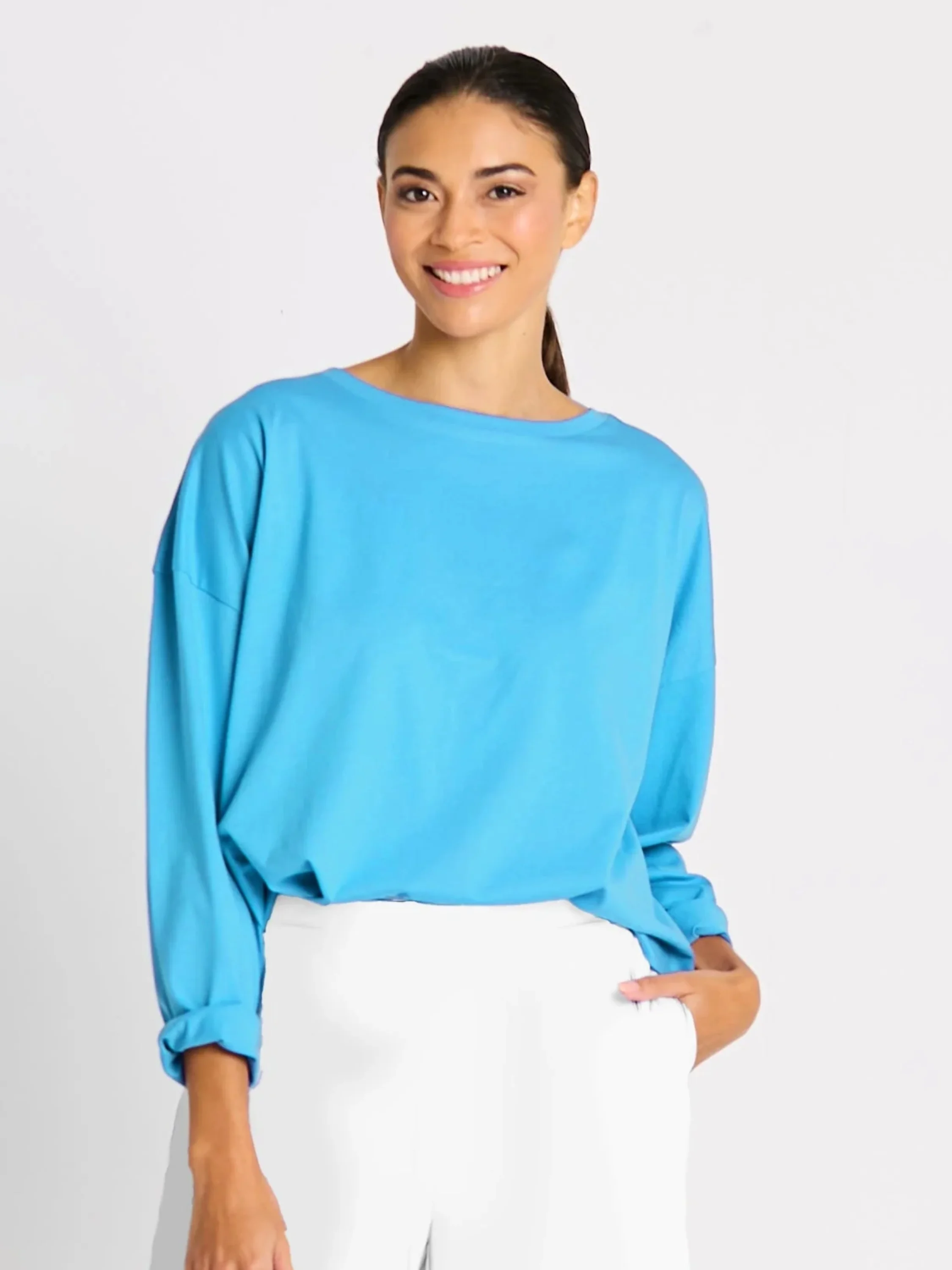 Mini Luxury Boxy T in Capri