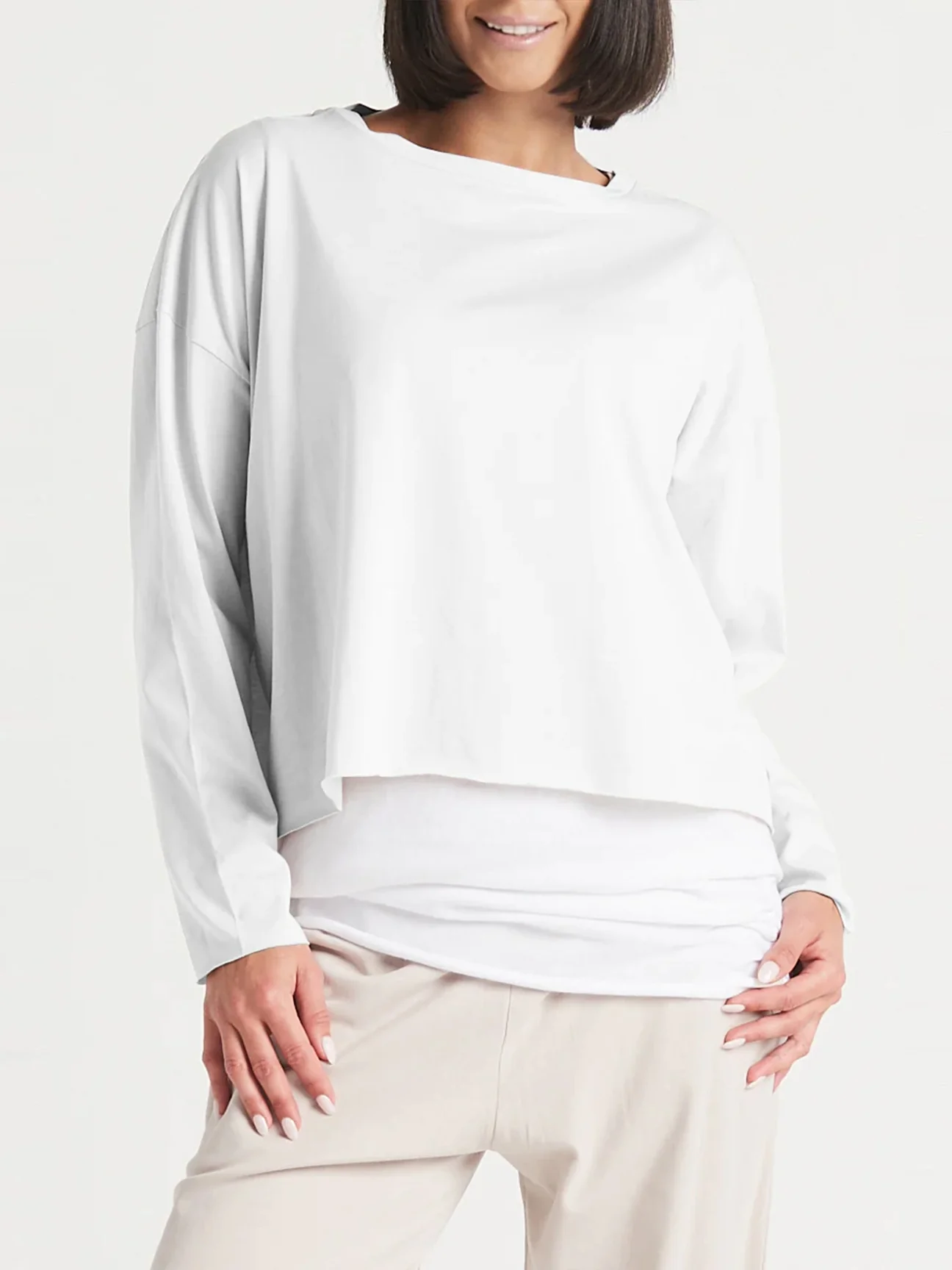 Mini Luxury Boxy T in White