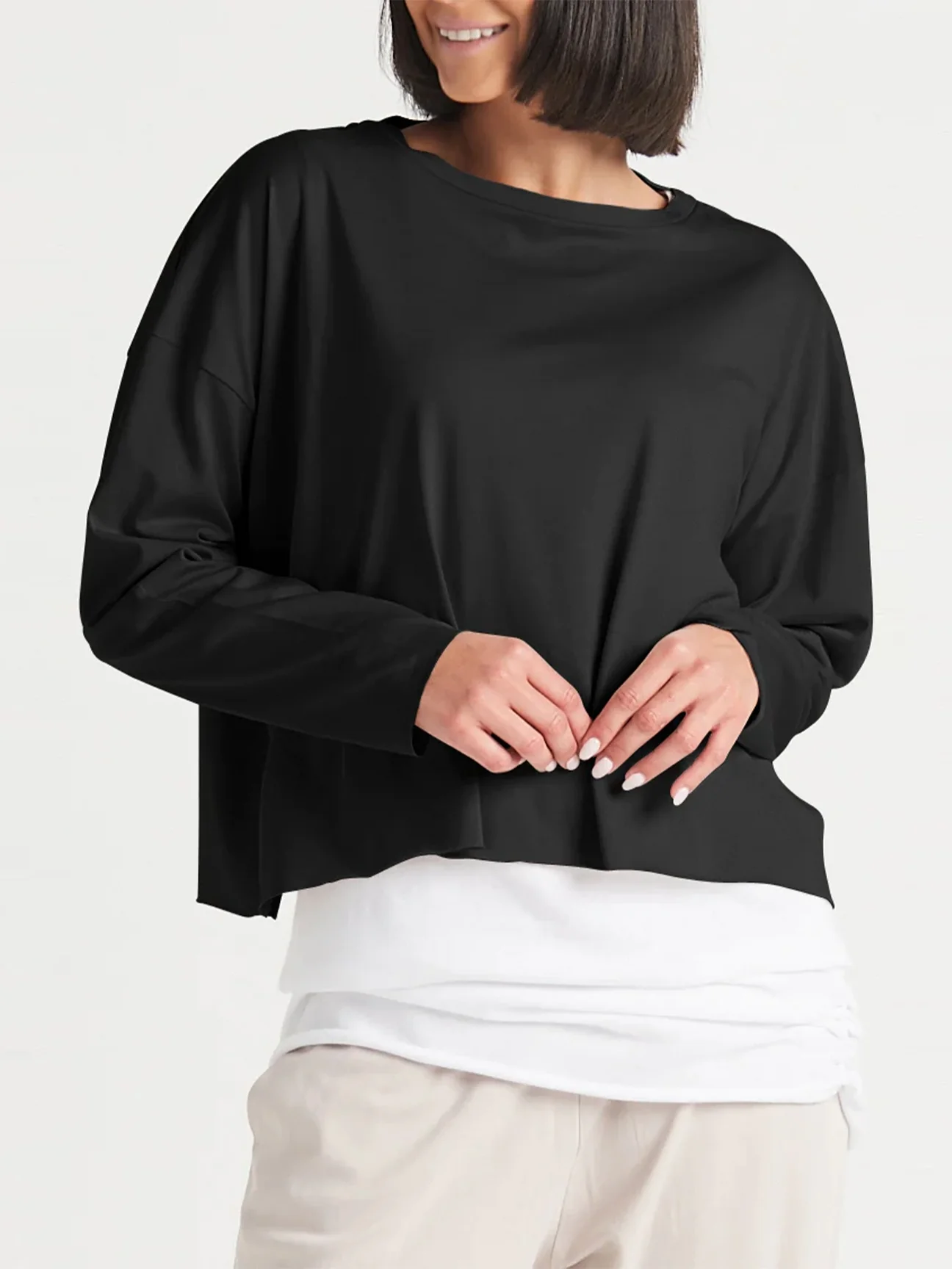 Mini Luxury Boxy T in Black