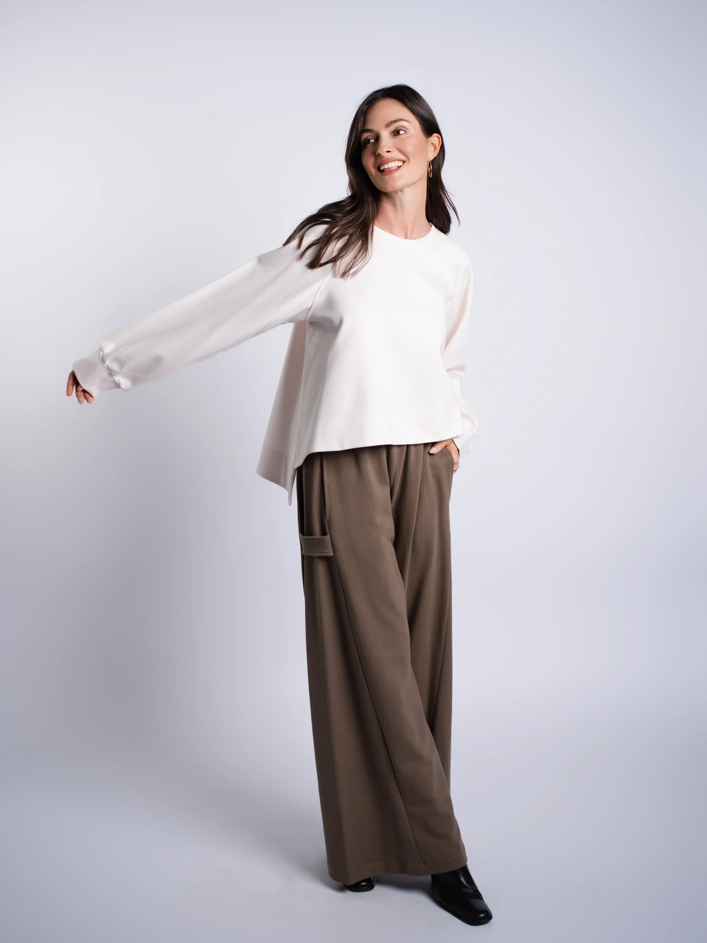 Mini Puff Top in Stone