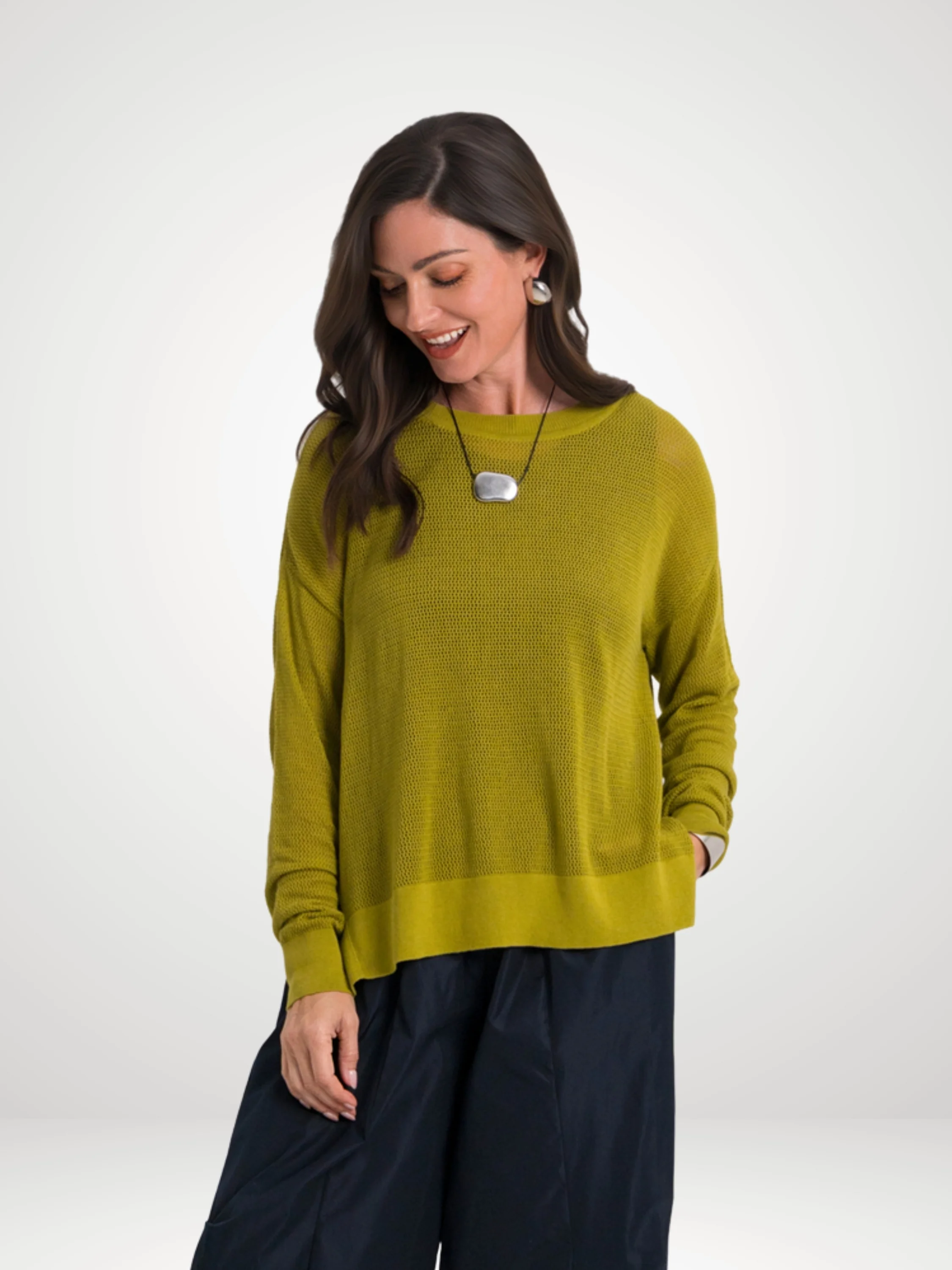 Mini Seed Stitch in Pea