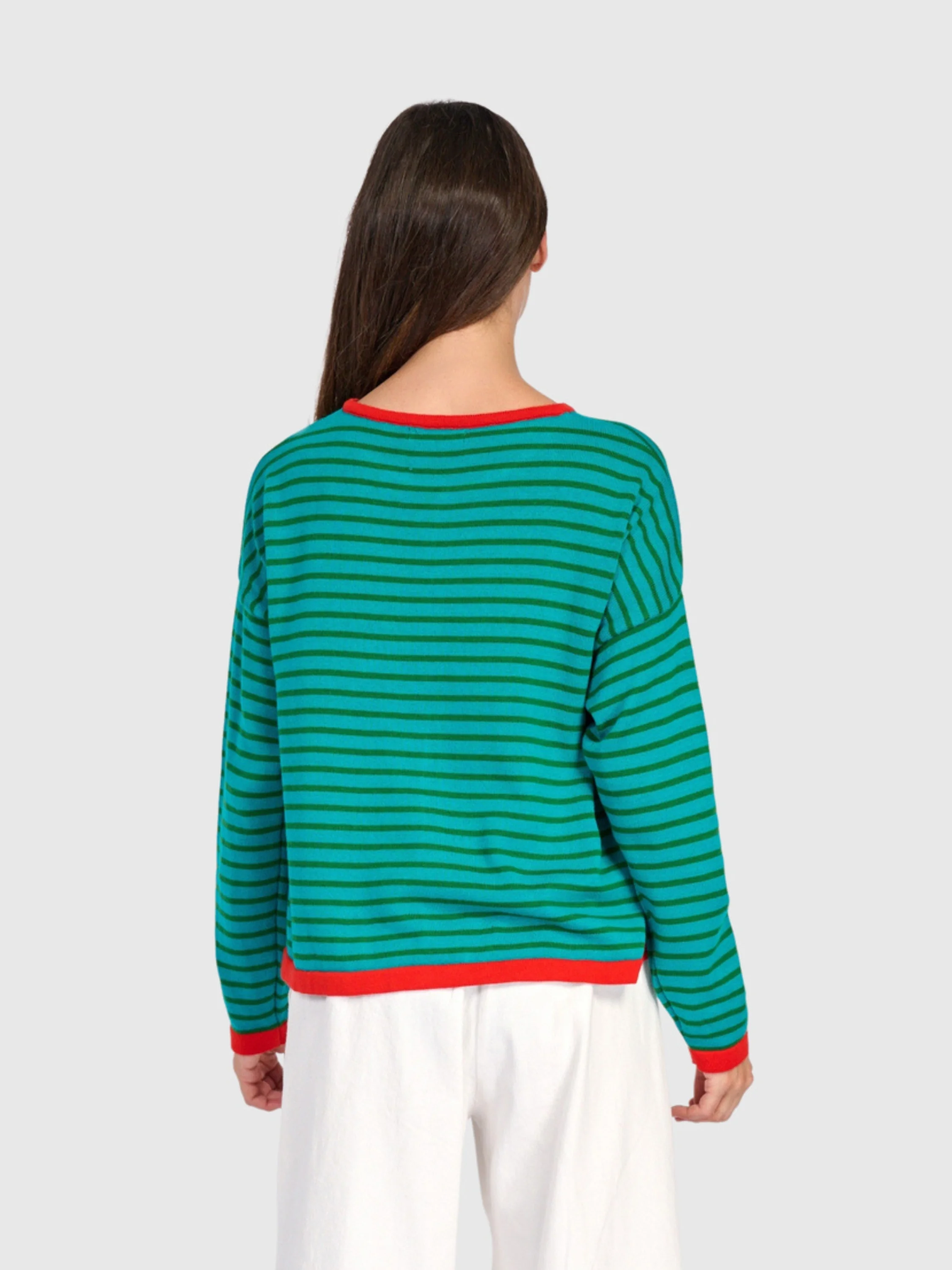 Mini Stripes Sweater in Green