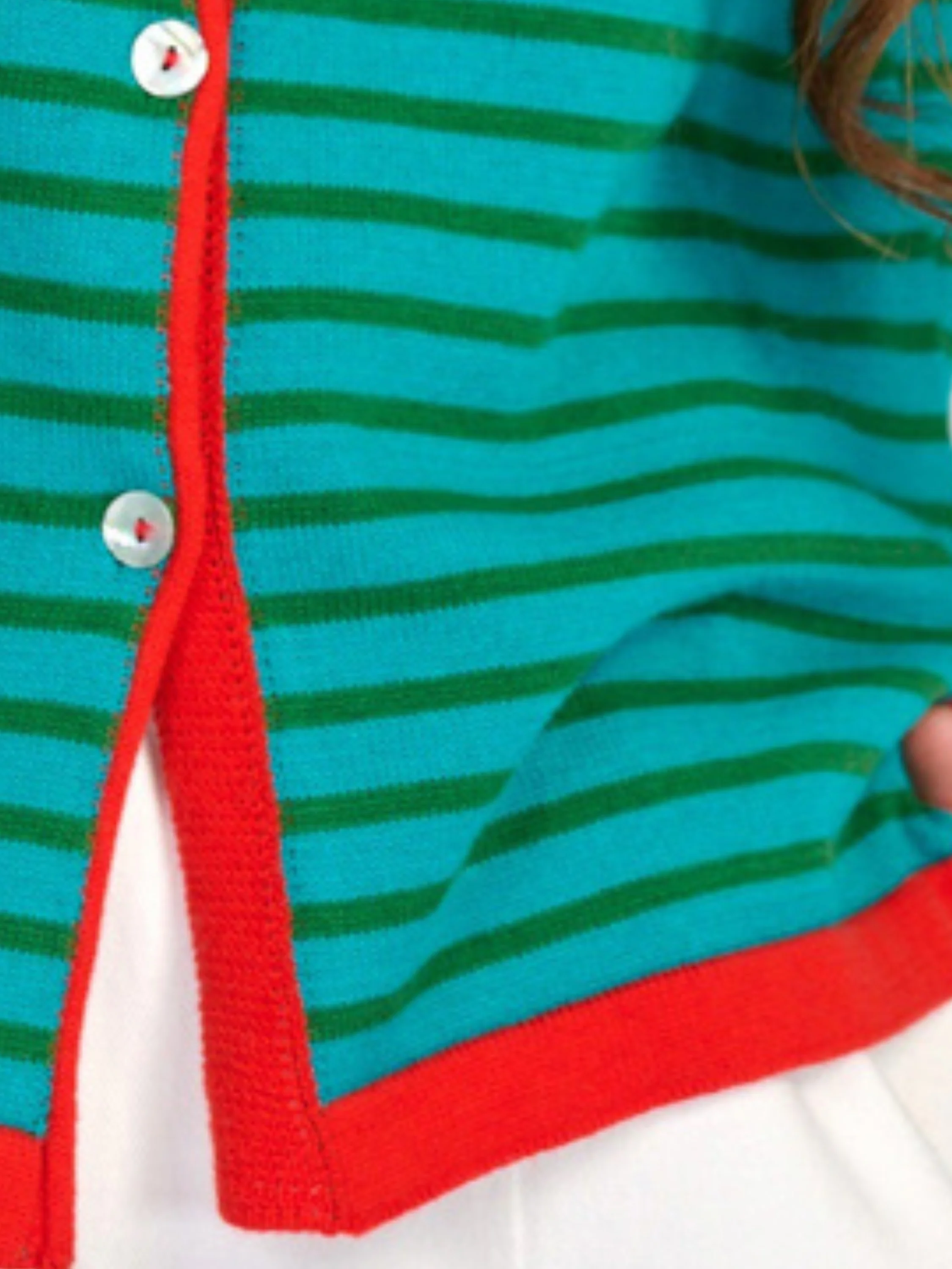 Mini Stripes Sweater in Green
