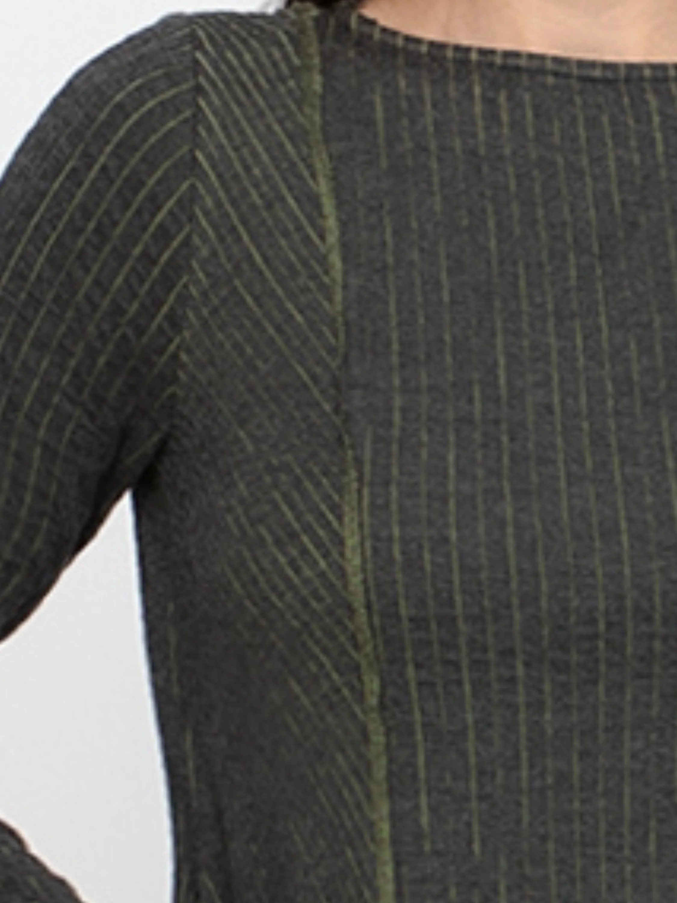Mira Seam Pocket Dress in Grey/Green