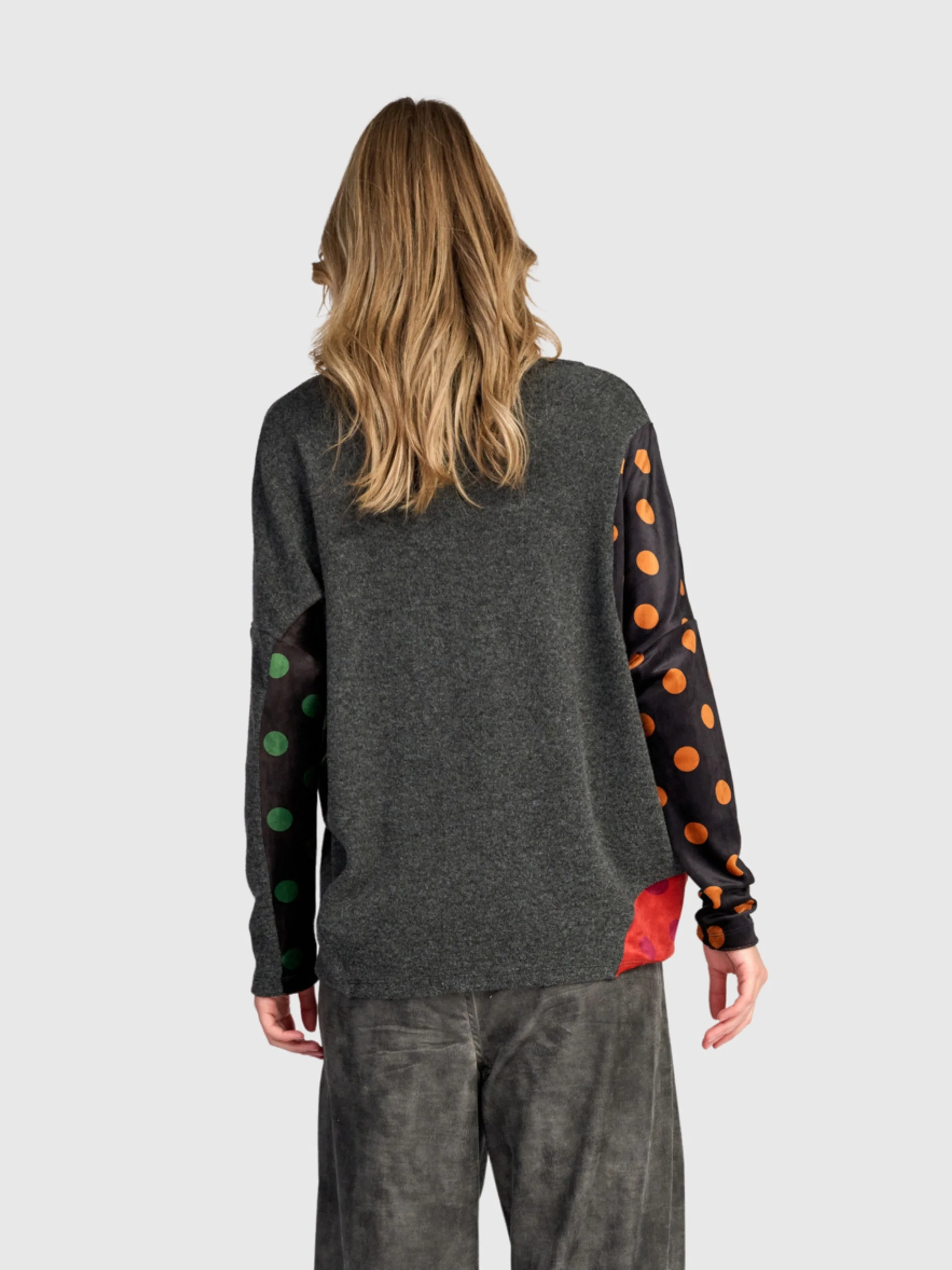 Mixed Dot Knit Pullover in Mix