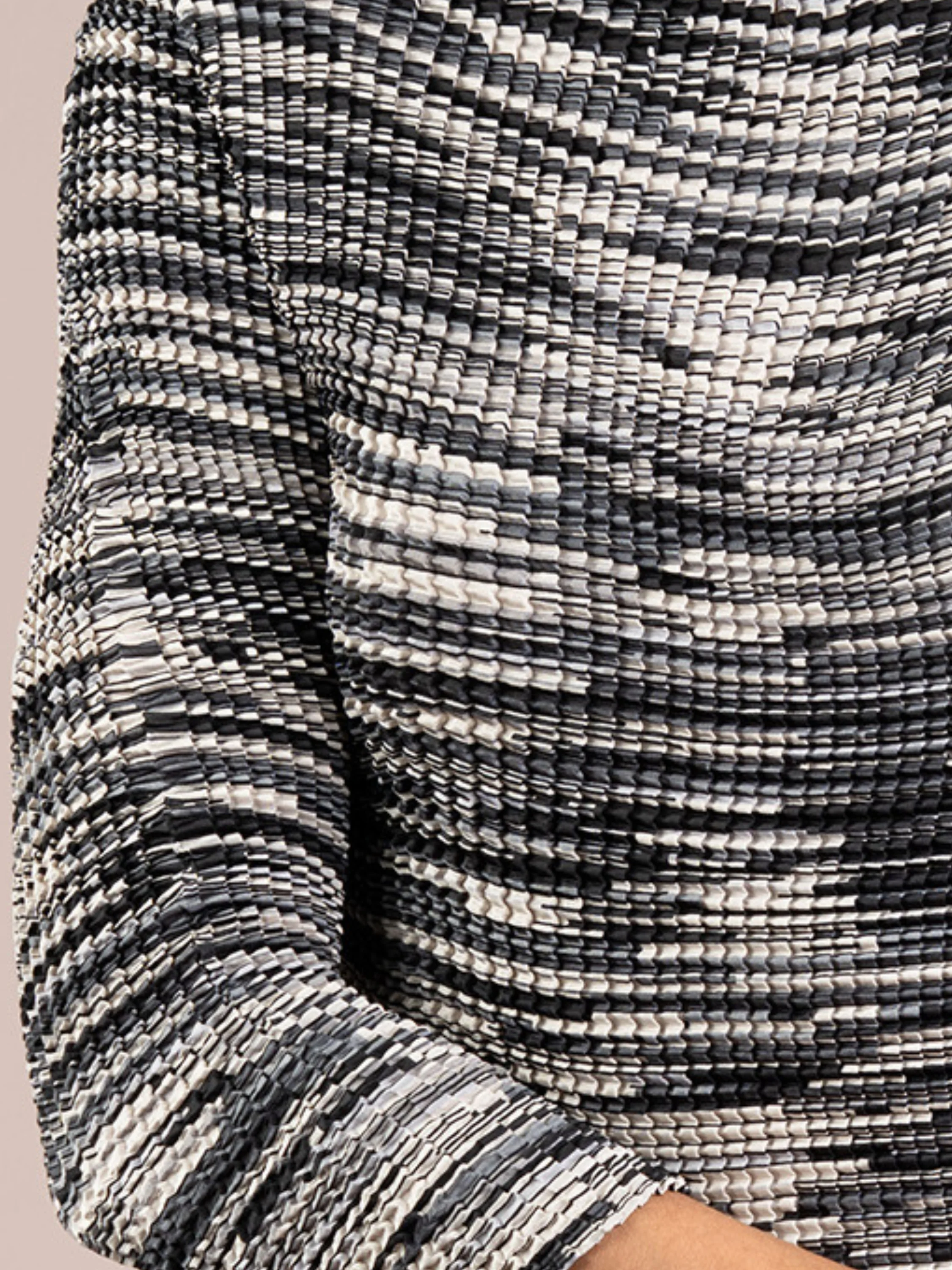 Mock Neck Top in Black Multi