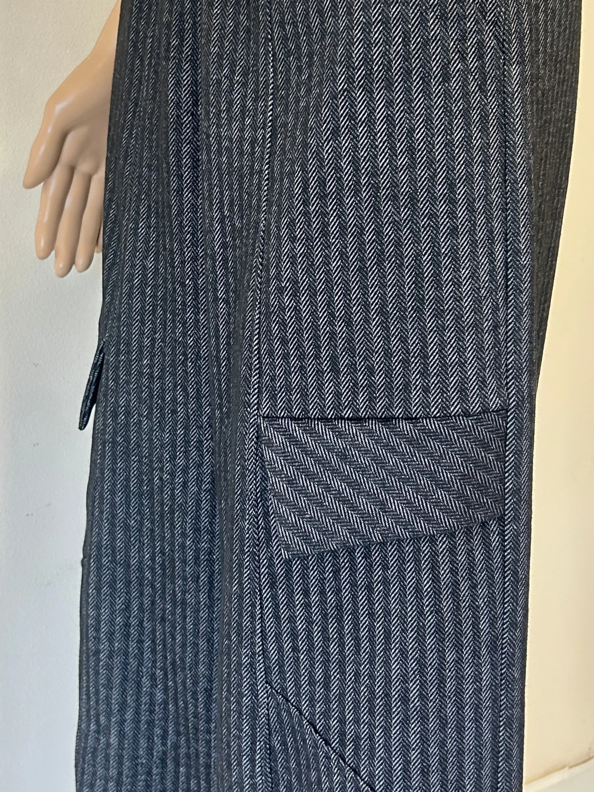 Modesto Pant in Grey Herringbone