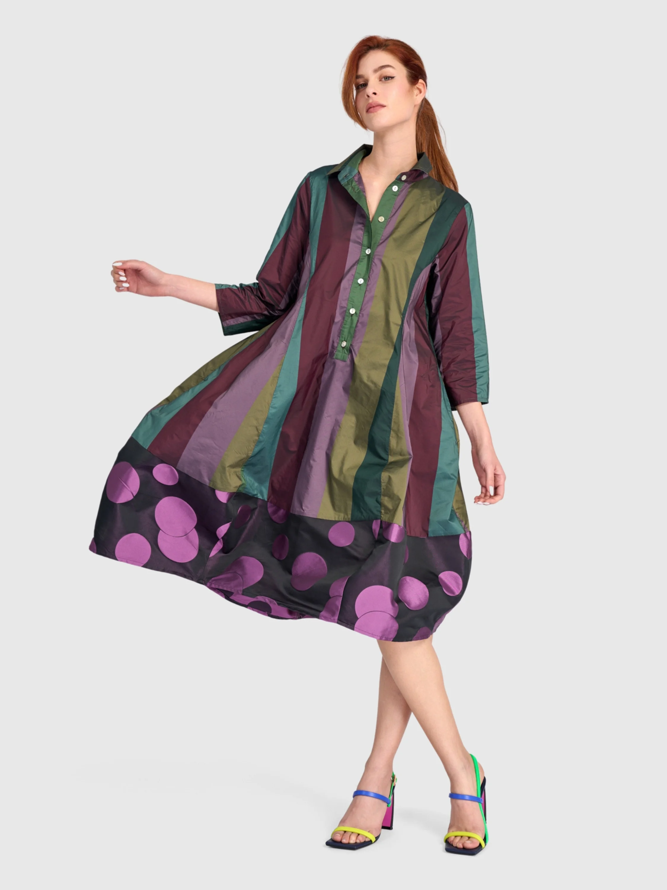 Mosaic Stripe Dress in Mix