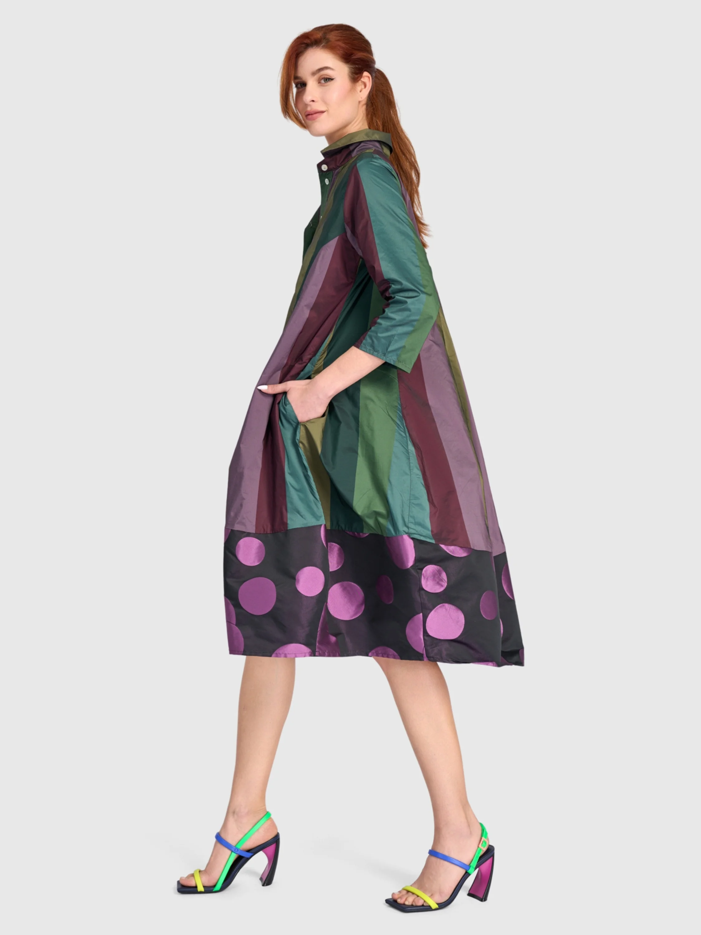 Mosaic Stripe Dress in Mix