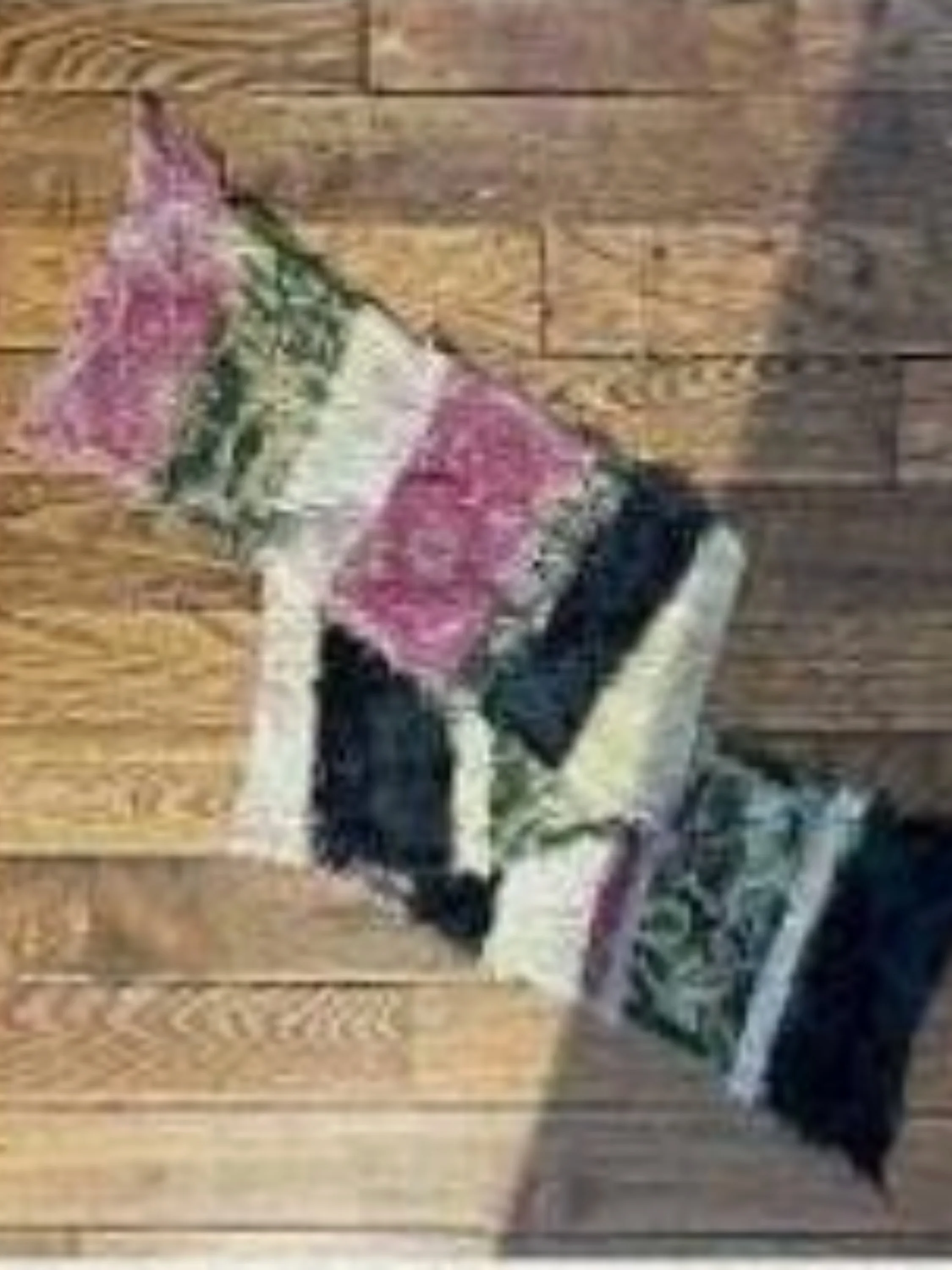 Mosaic Wool Scarf in Pink