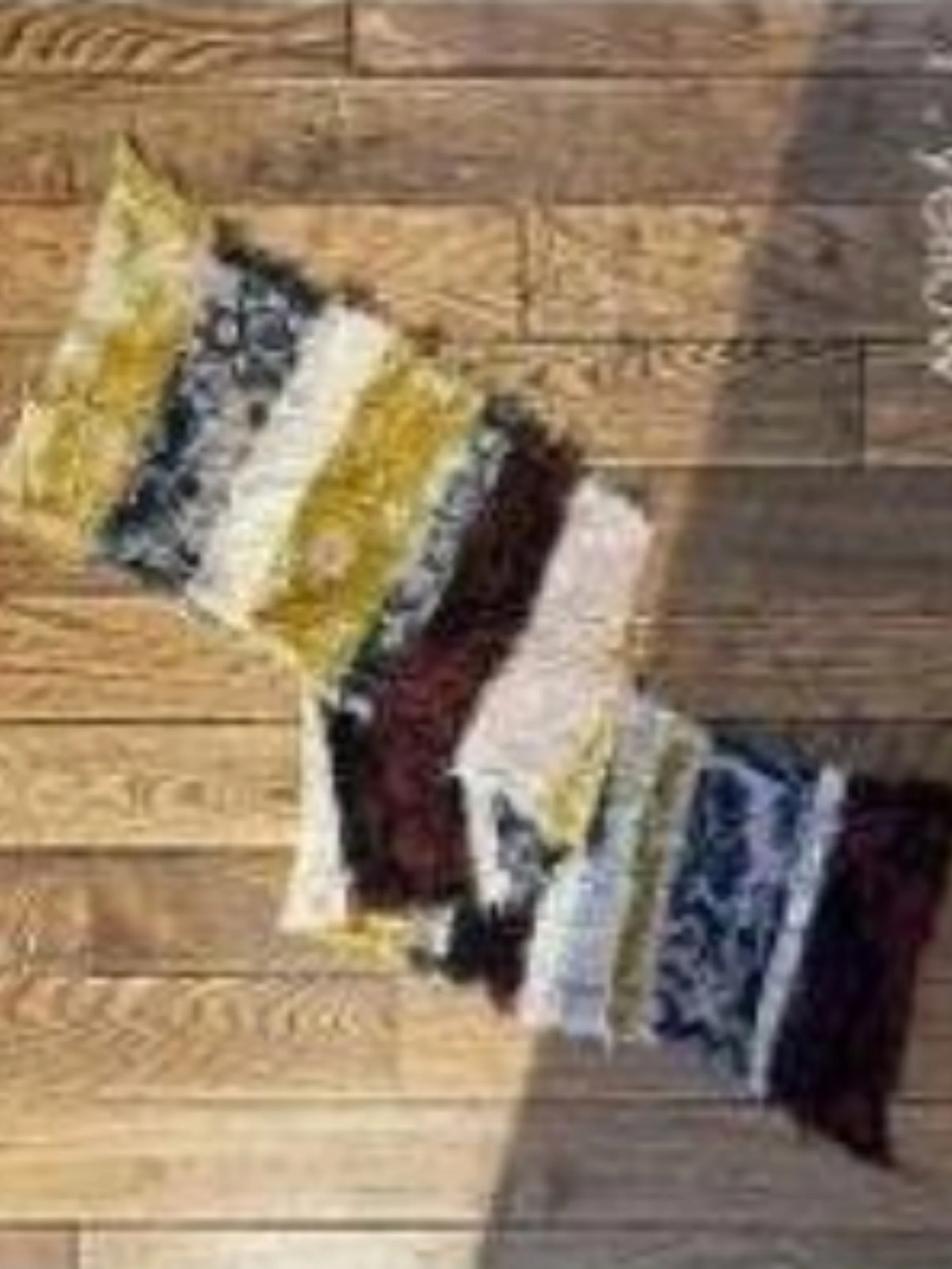 Mosaic Wool Scarf in Yellow