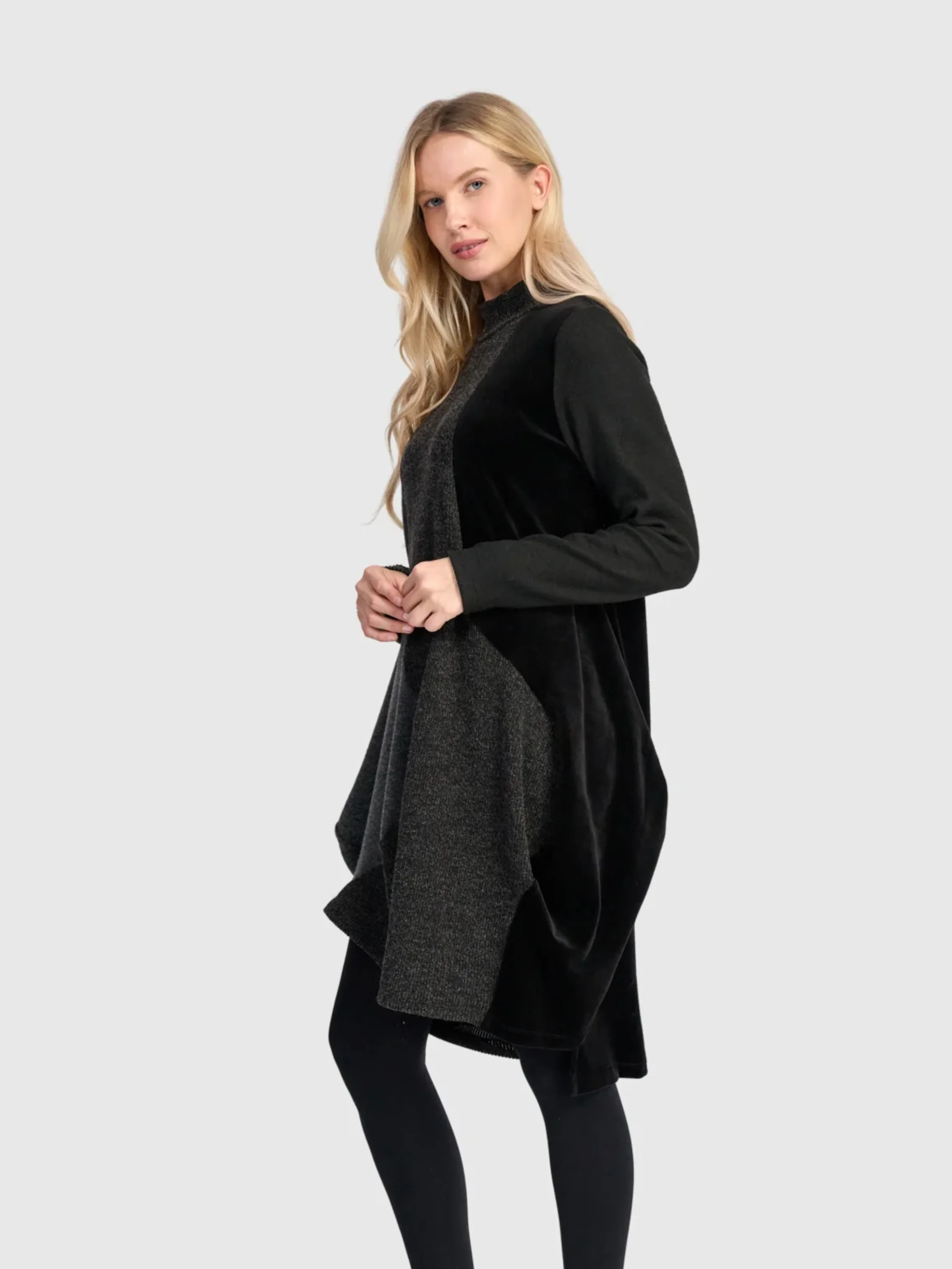 Myr Dress in Carbon Grey