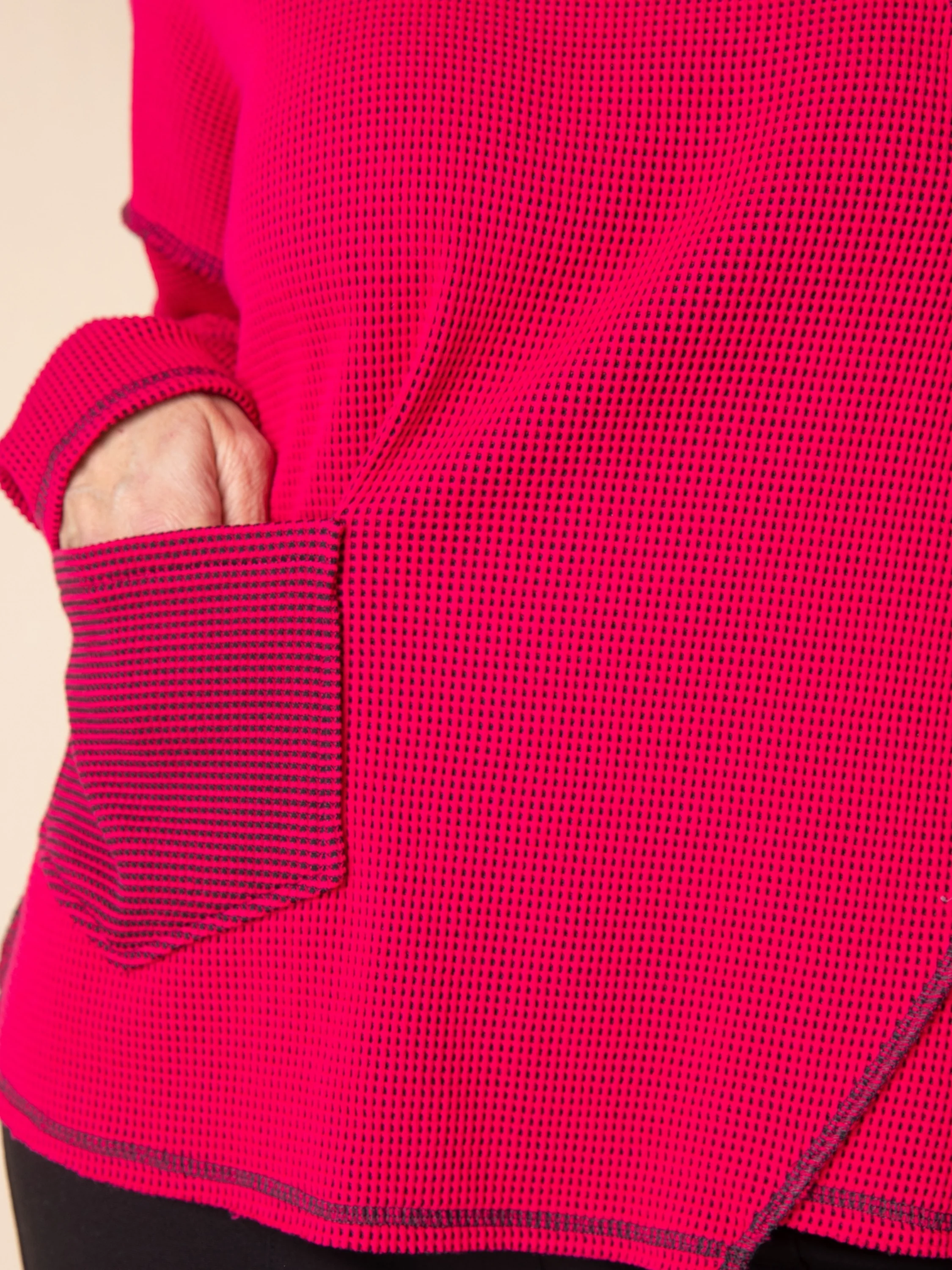 Opposites Attract Pullover in Fuschia