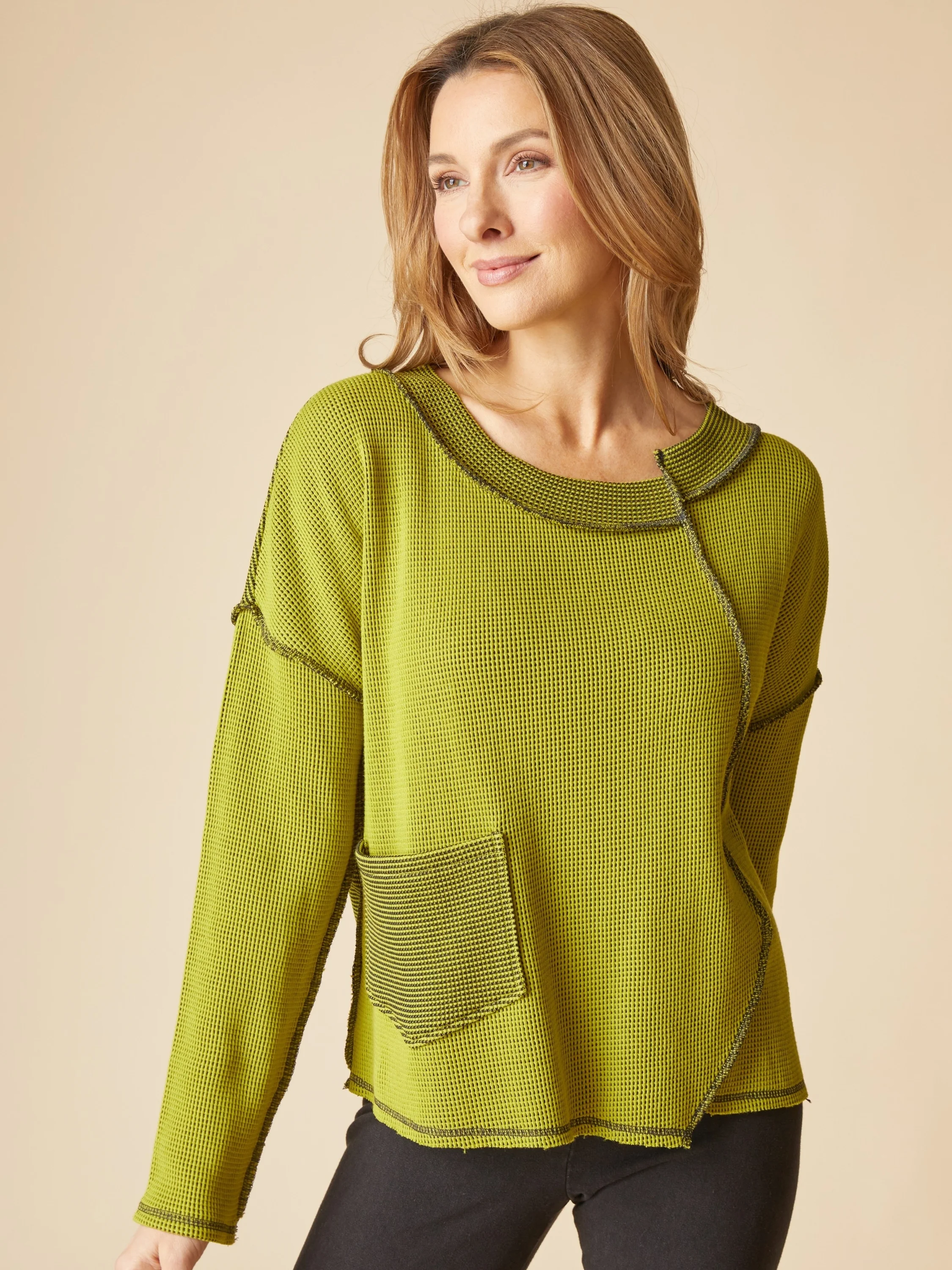 Opposites Attract Pullover in Lentil