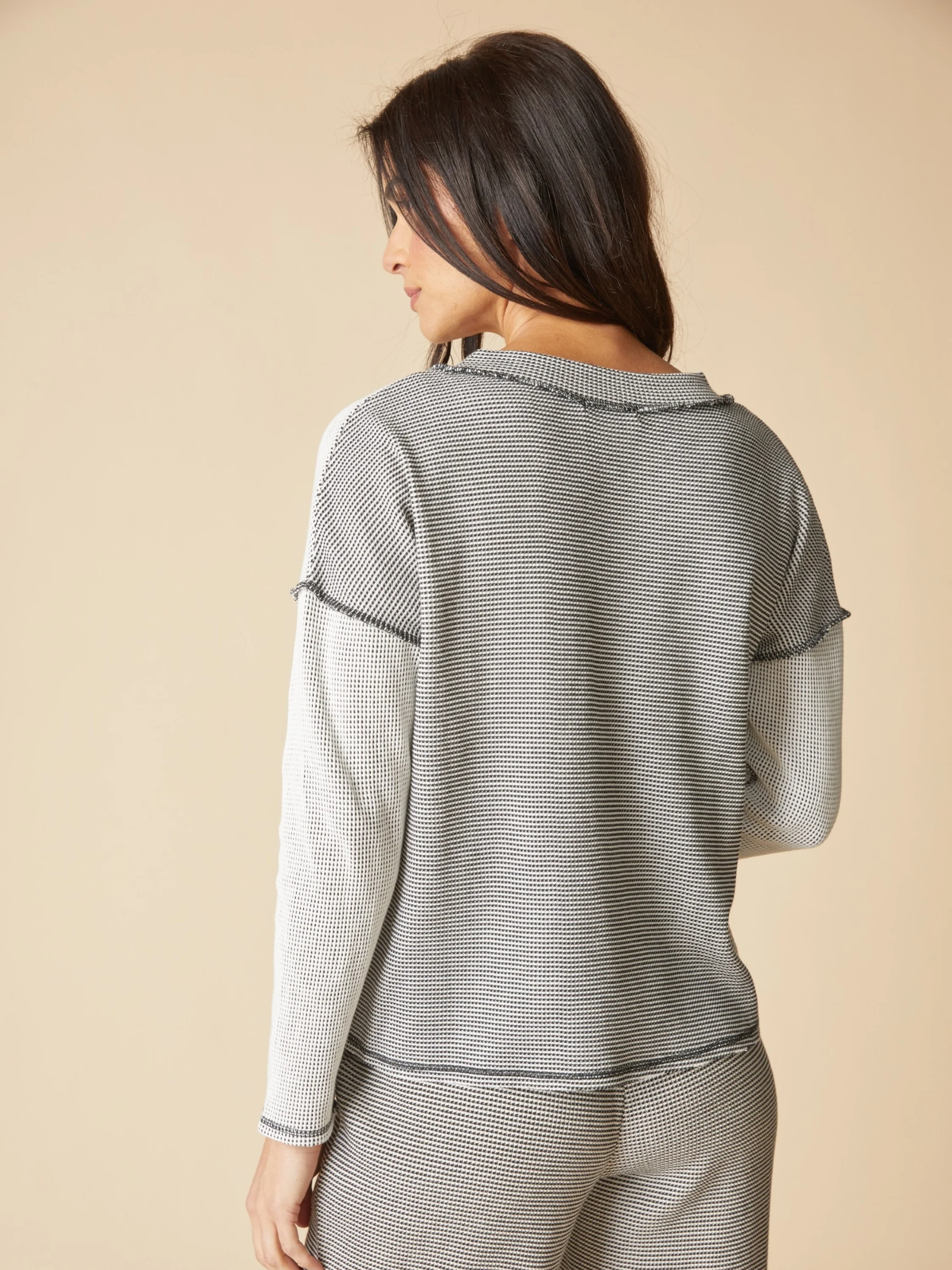 Opposites Attract Pullover in Winter White