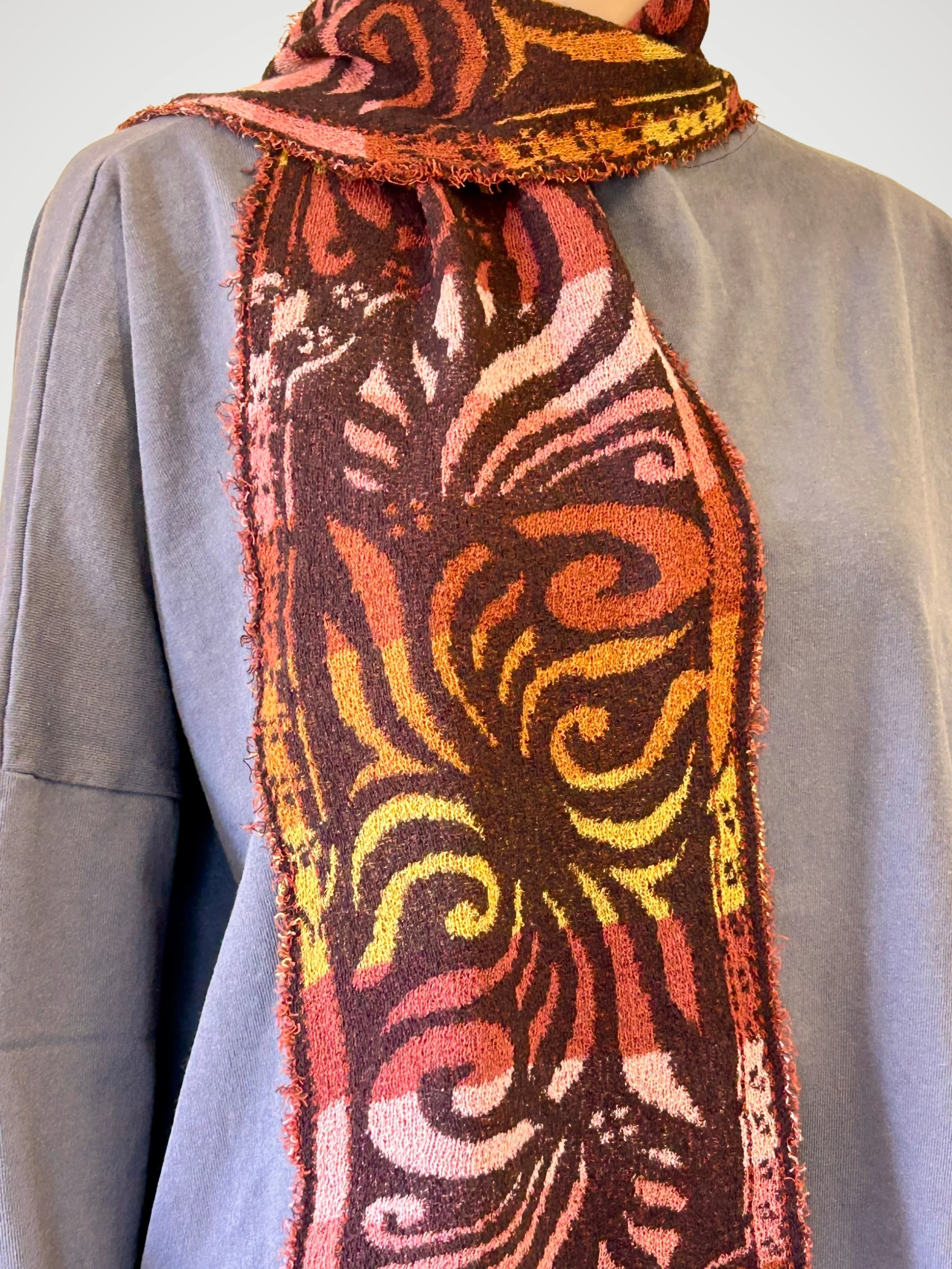 Orchid Mosaic Scarf in Orange