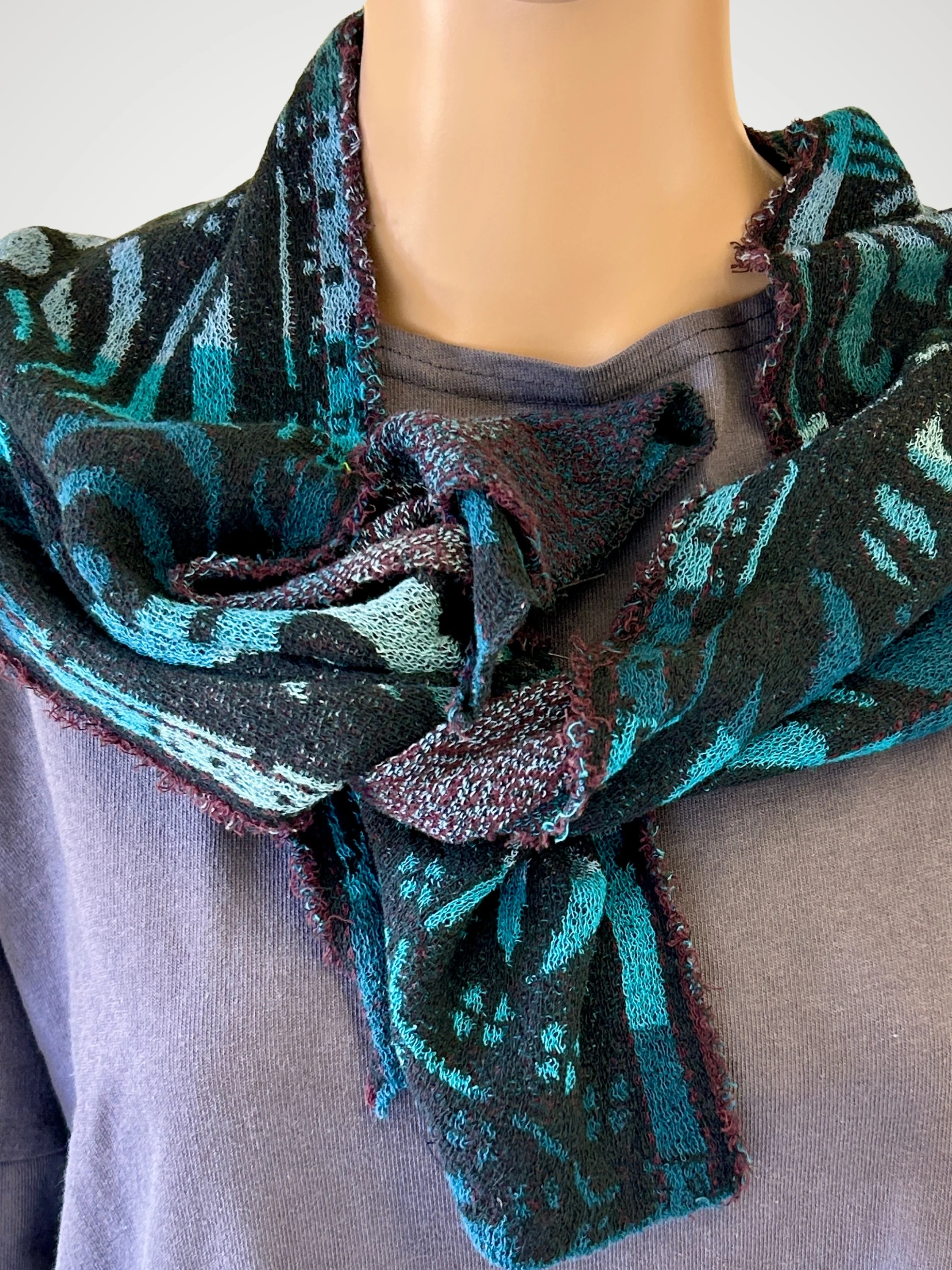 Orchid Mosaic Scarf in Blue