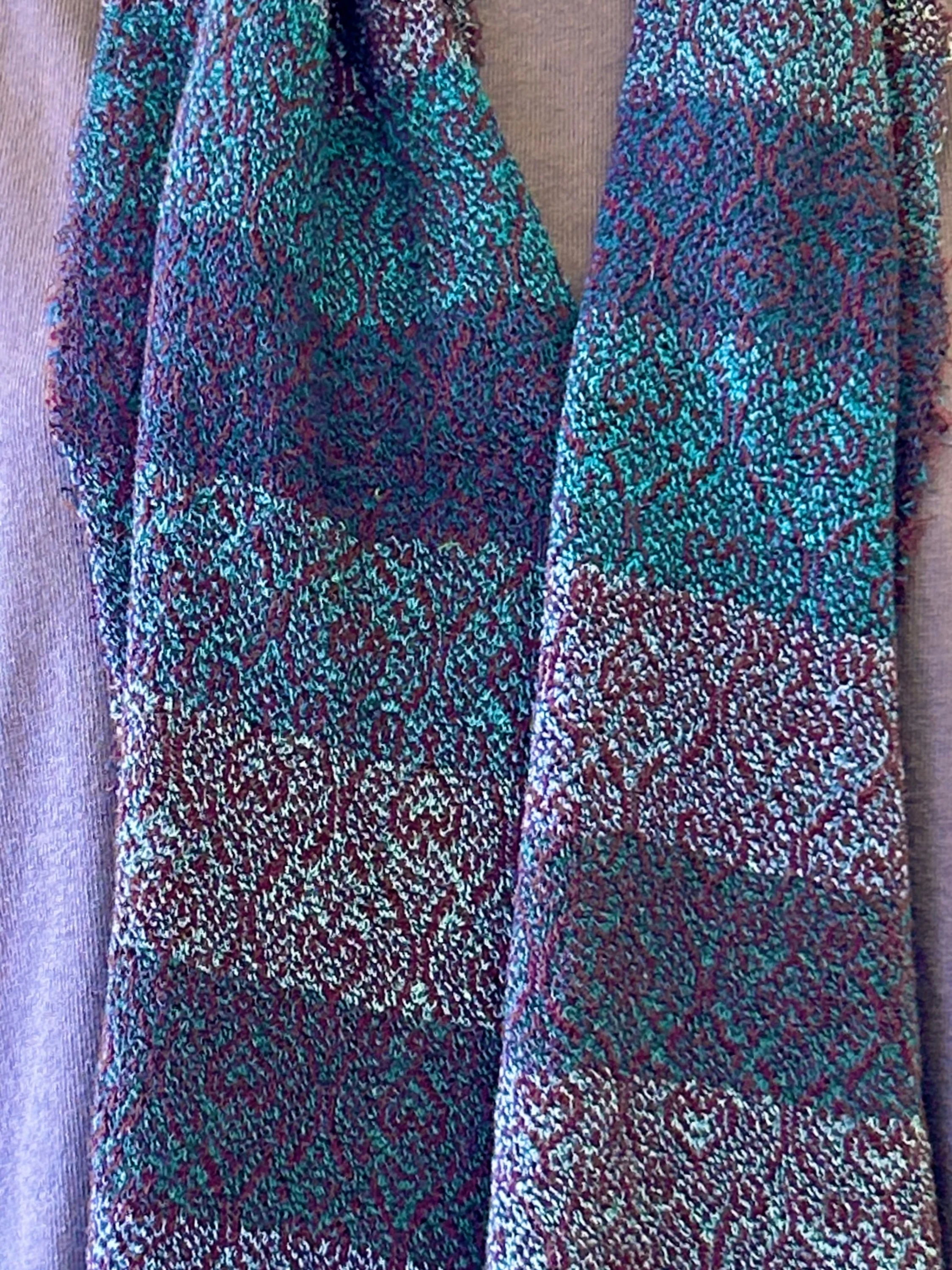 Orchid Mosaic Scarf in Blue