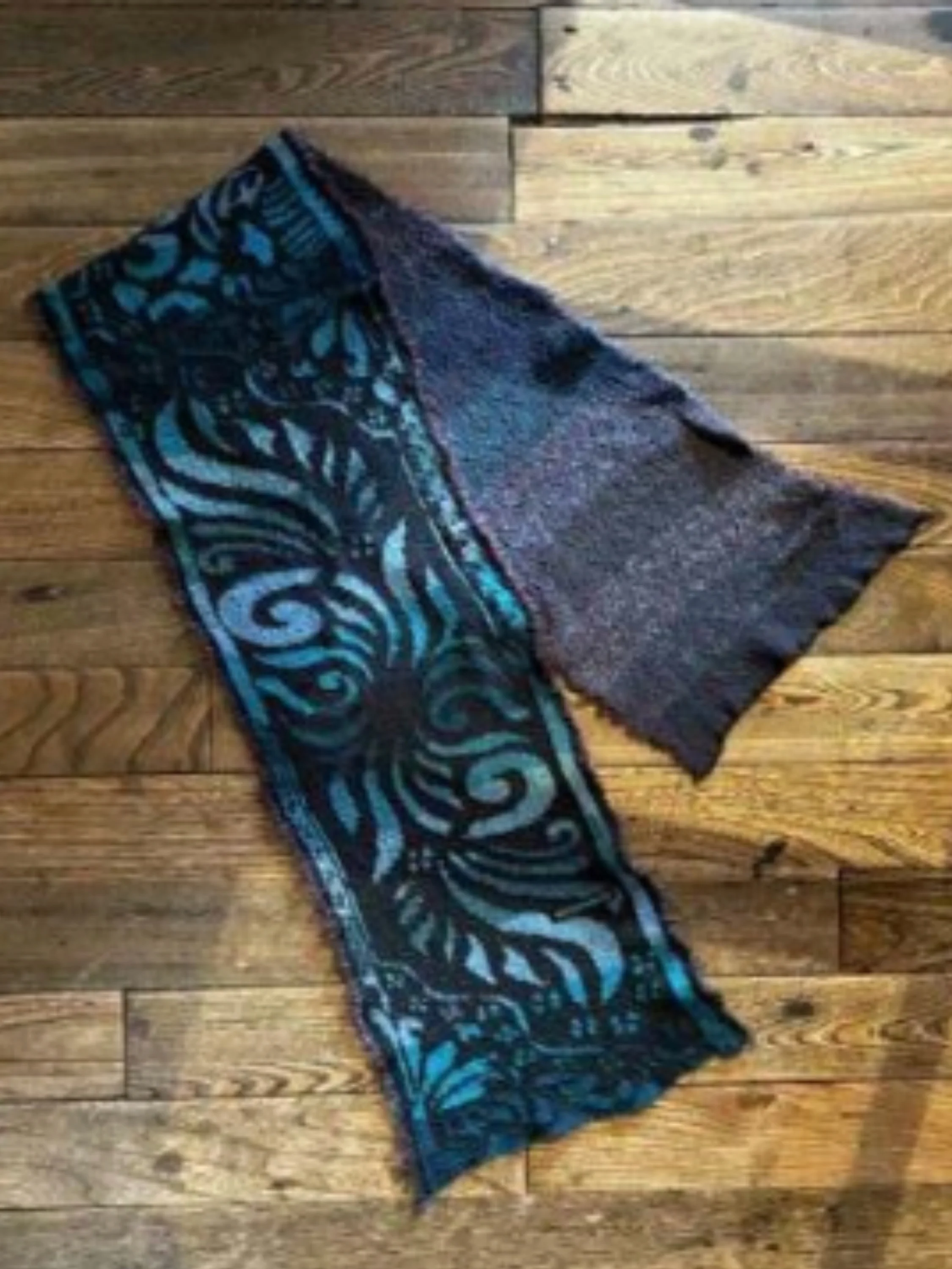 Orchid Mosaic Scarf in Blue