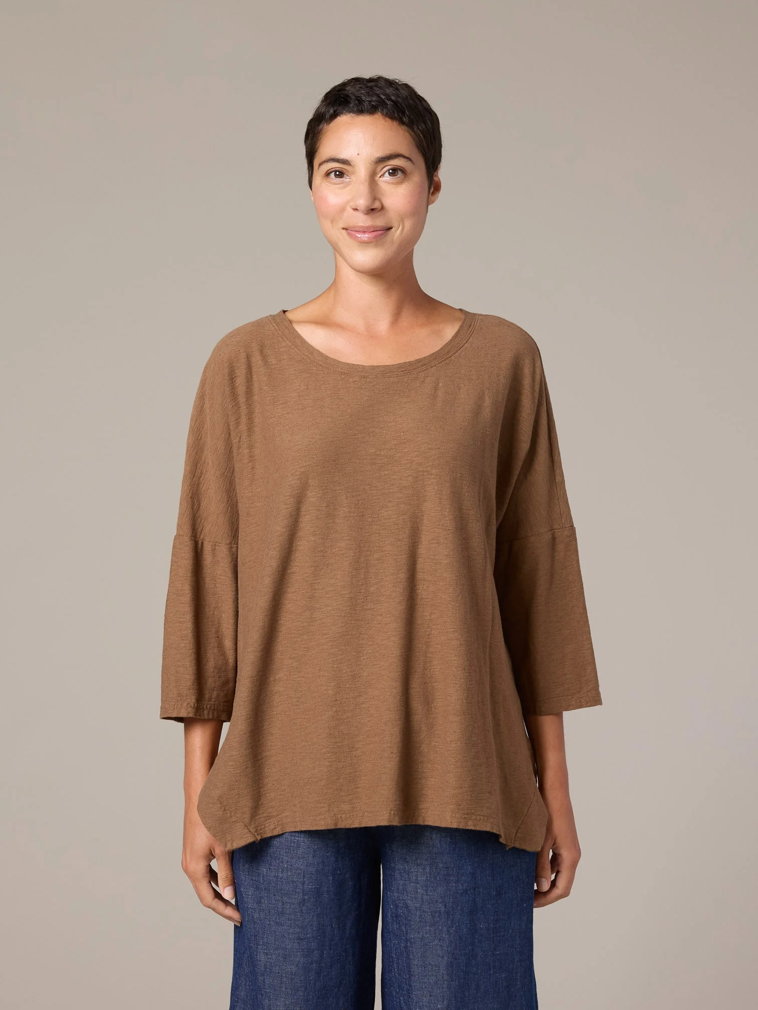 Osize Boxy Top in Coconut