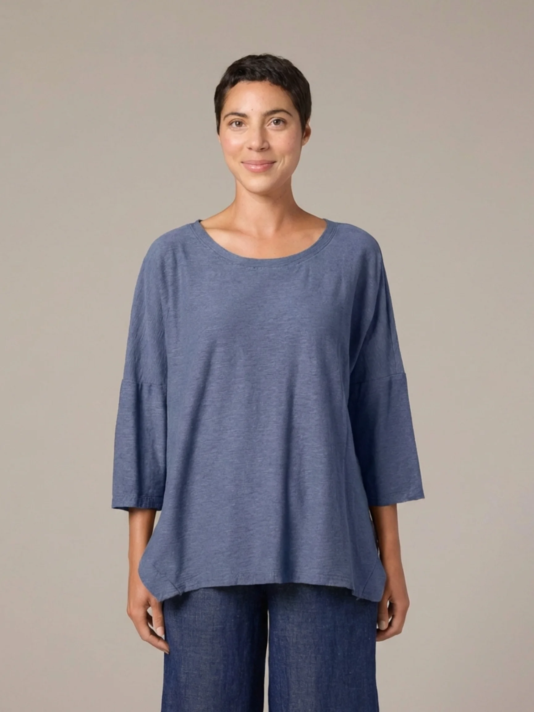 Osize Boxy Top in Forget Me Not