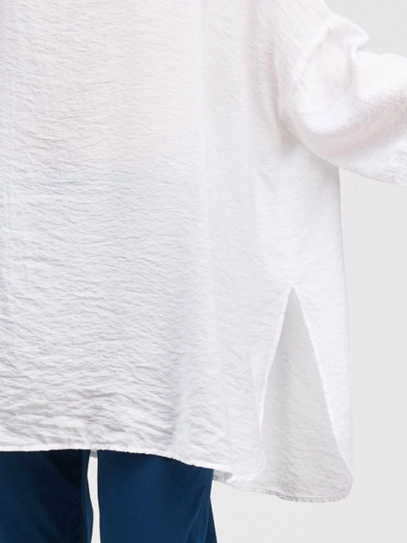 Osize Slit Tunic in White