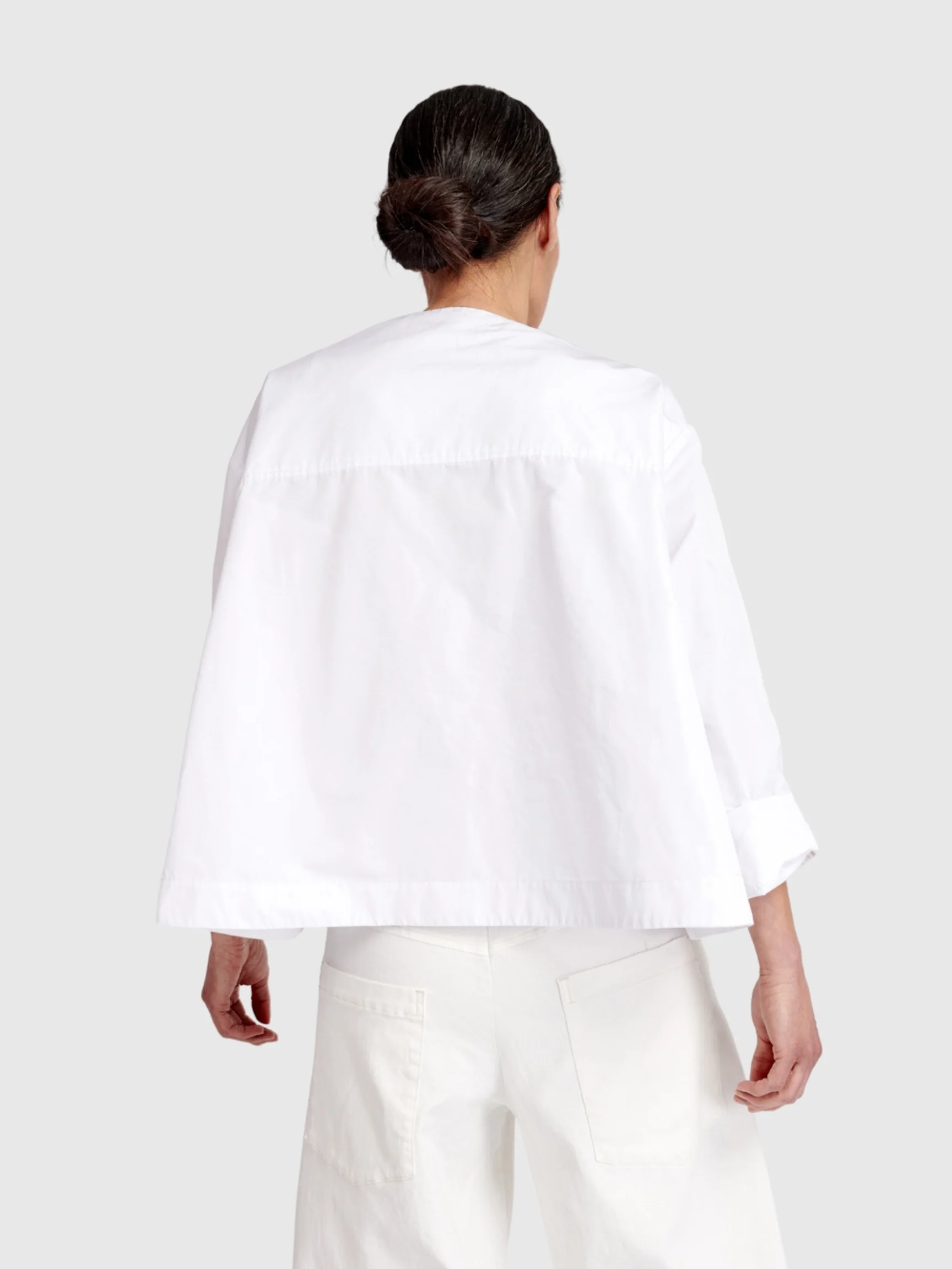 Oversized Buttons Jacket in White