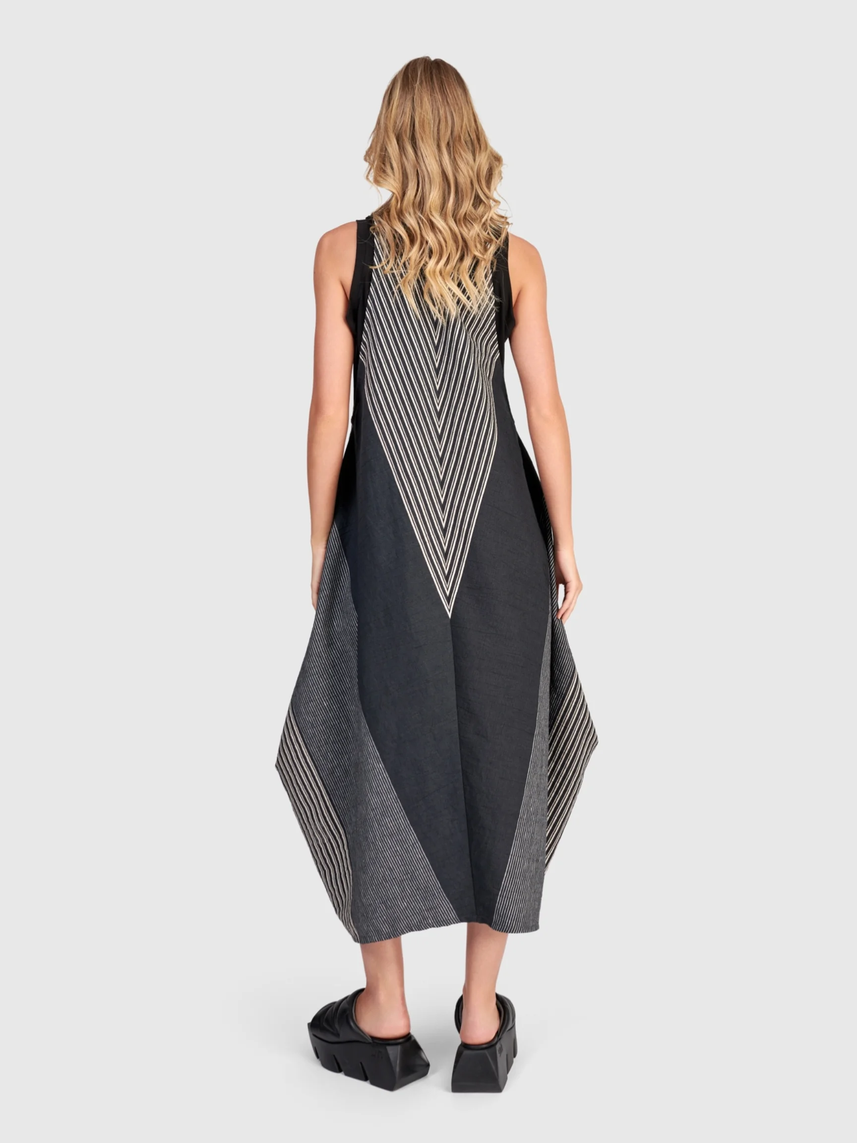Panel Dress in Darkbar