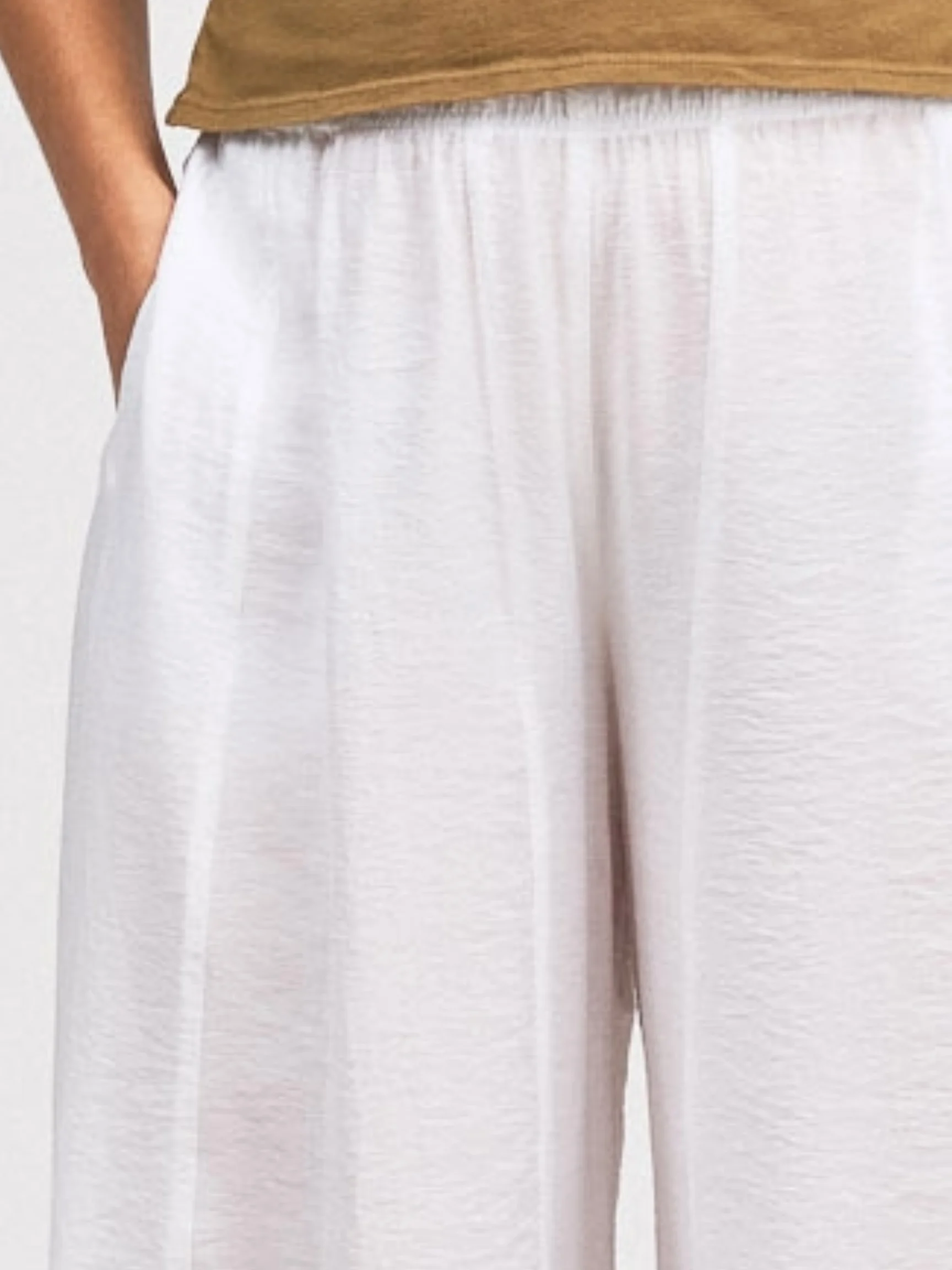 Panel Lantern Pant in White