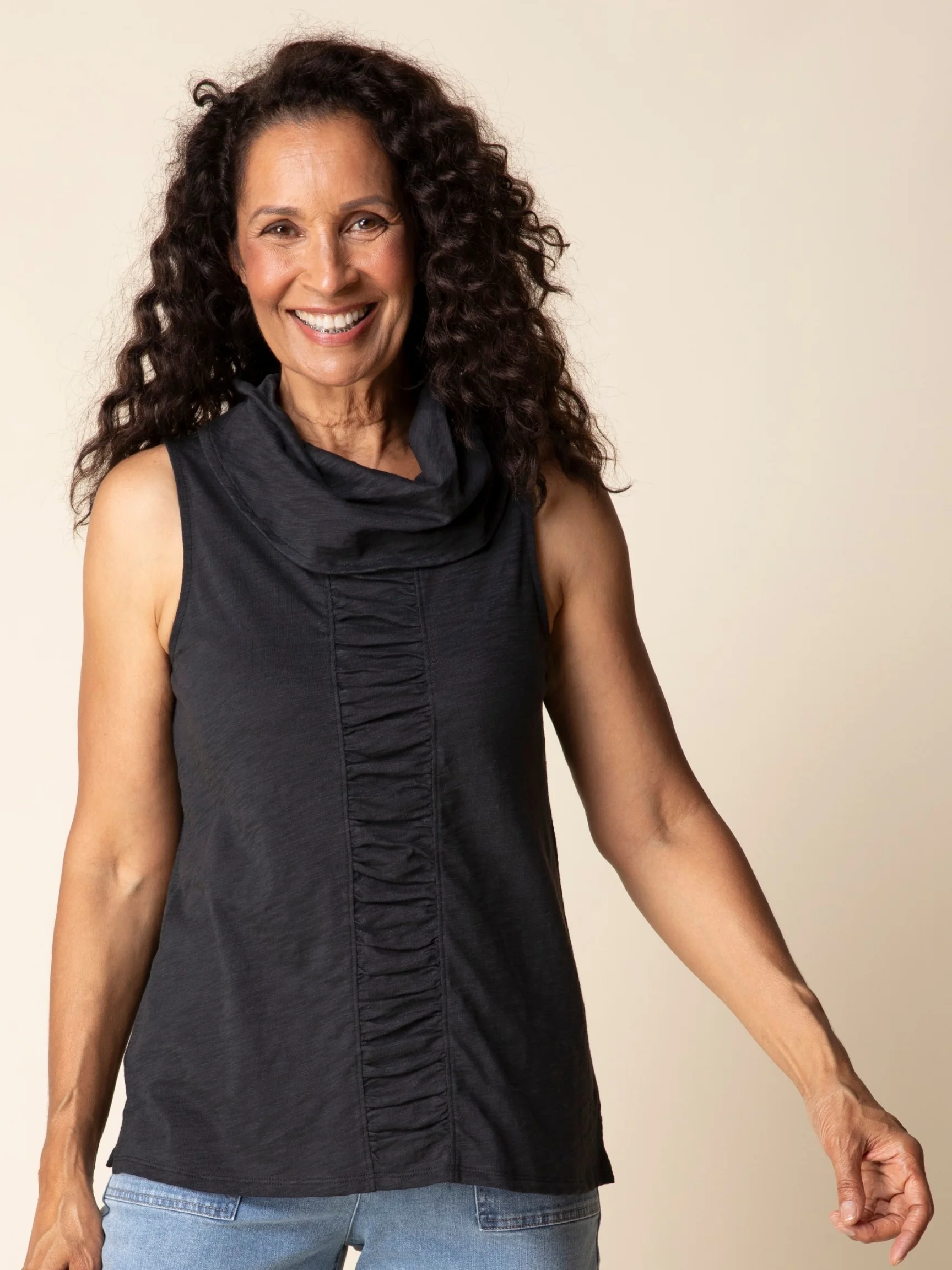 Panel Tunic in Black