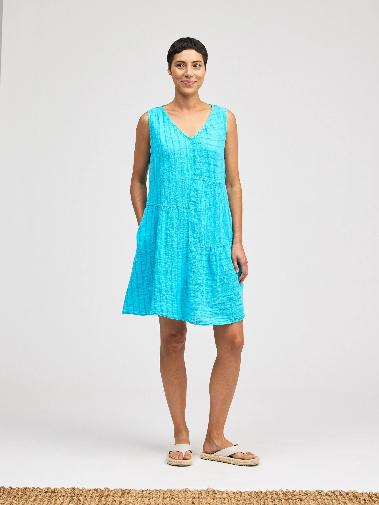 Patch Dress in Atoll