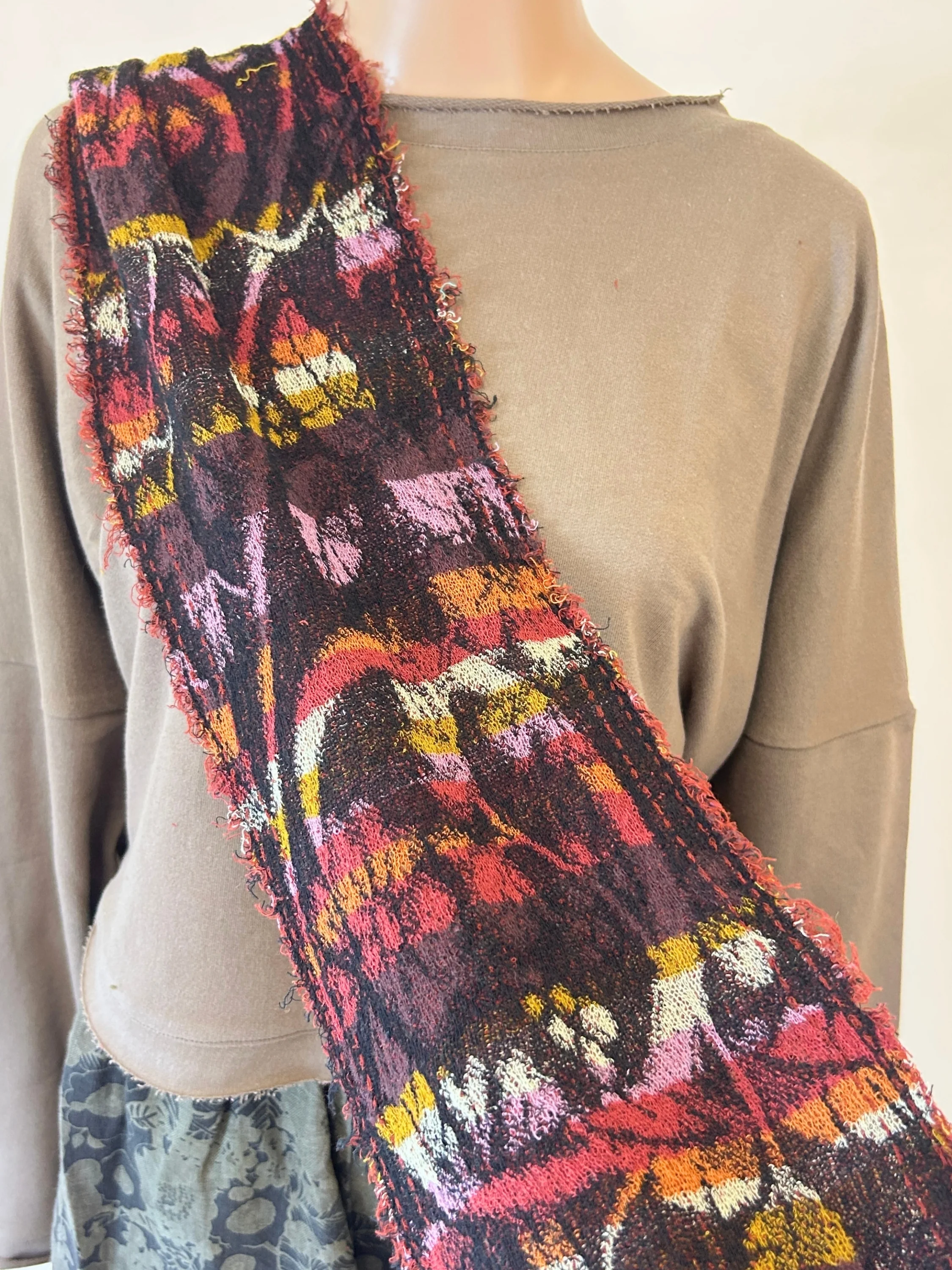 Patchwork Poetry Scarf in Black
